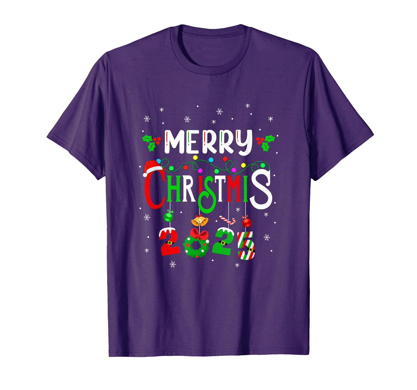 Merry Christmas 2025 Matching Family Santa Funny T-Shirt
