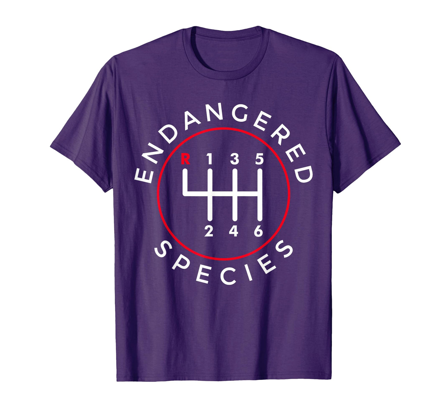 Endangered Species Manual Gearbox Stick Shift 6 Speed T-Shirt