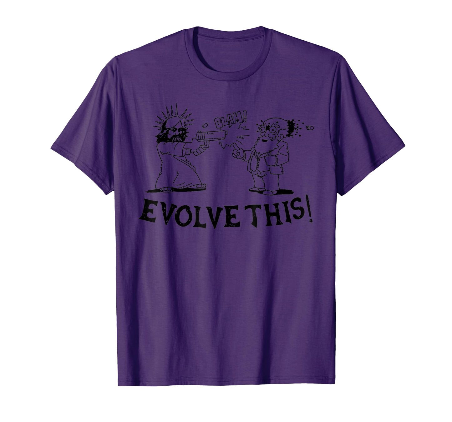 Vintage Evolve This Jesus And Darwin 4 T-Shirt