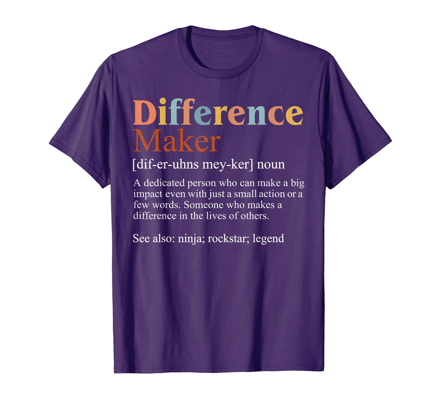 Vintage Difference Maker Definition Teachers Mom Boss Women T-Shirt