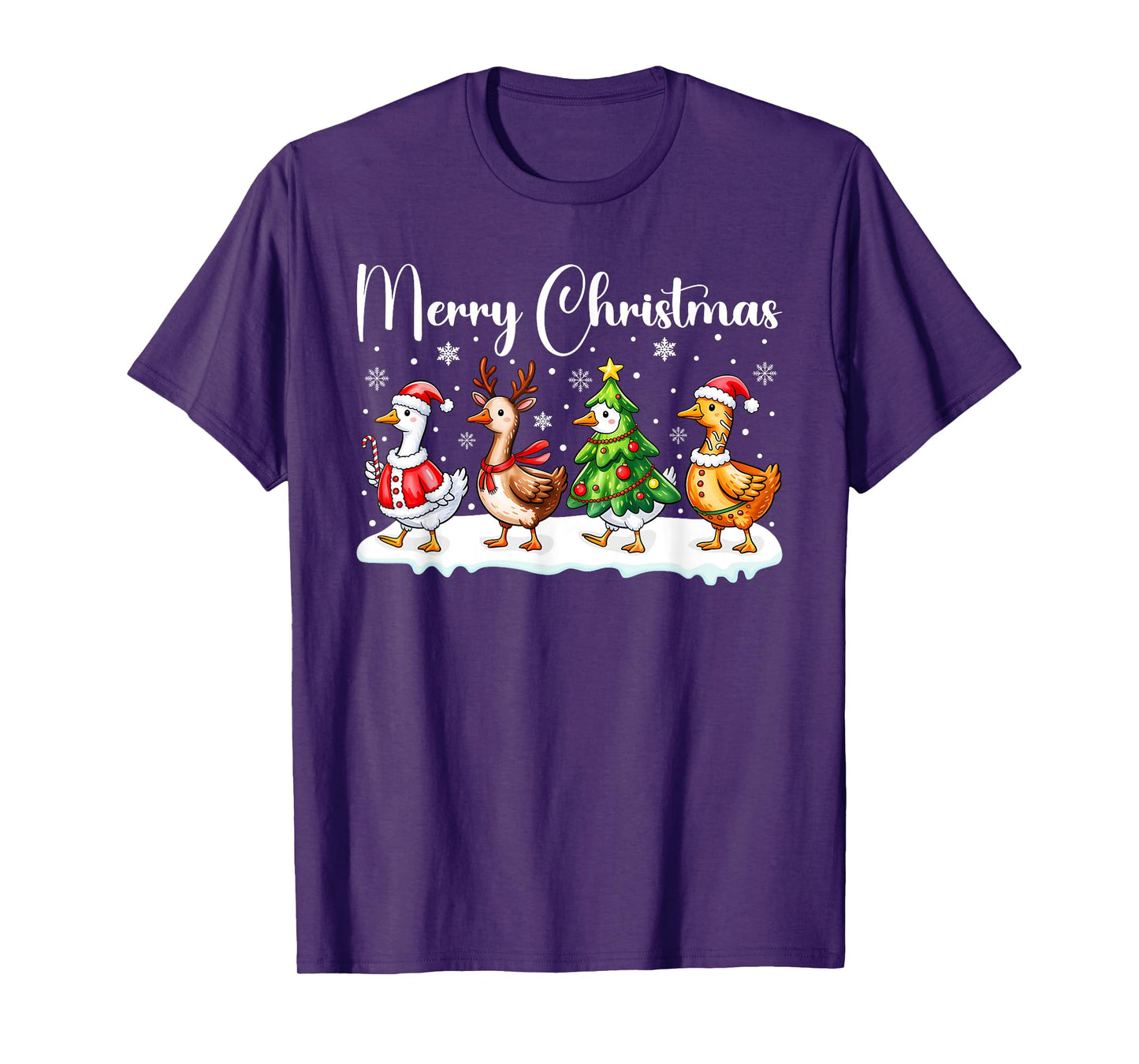 Funny Goose Christmas Holiday Outfit Geese Farm Animals T-Shirt