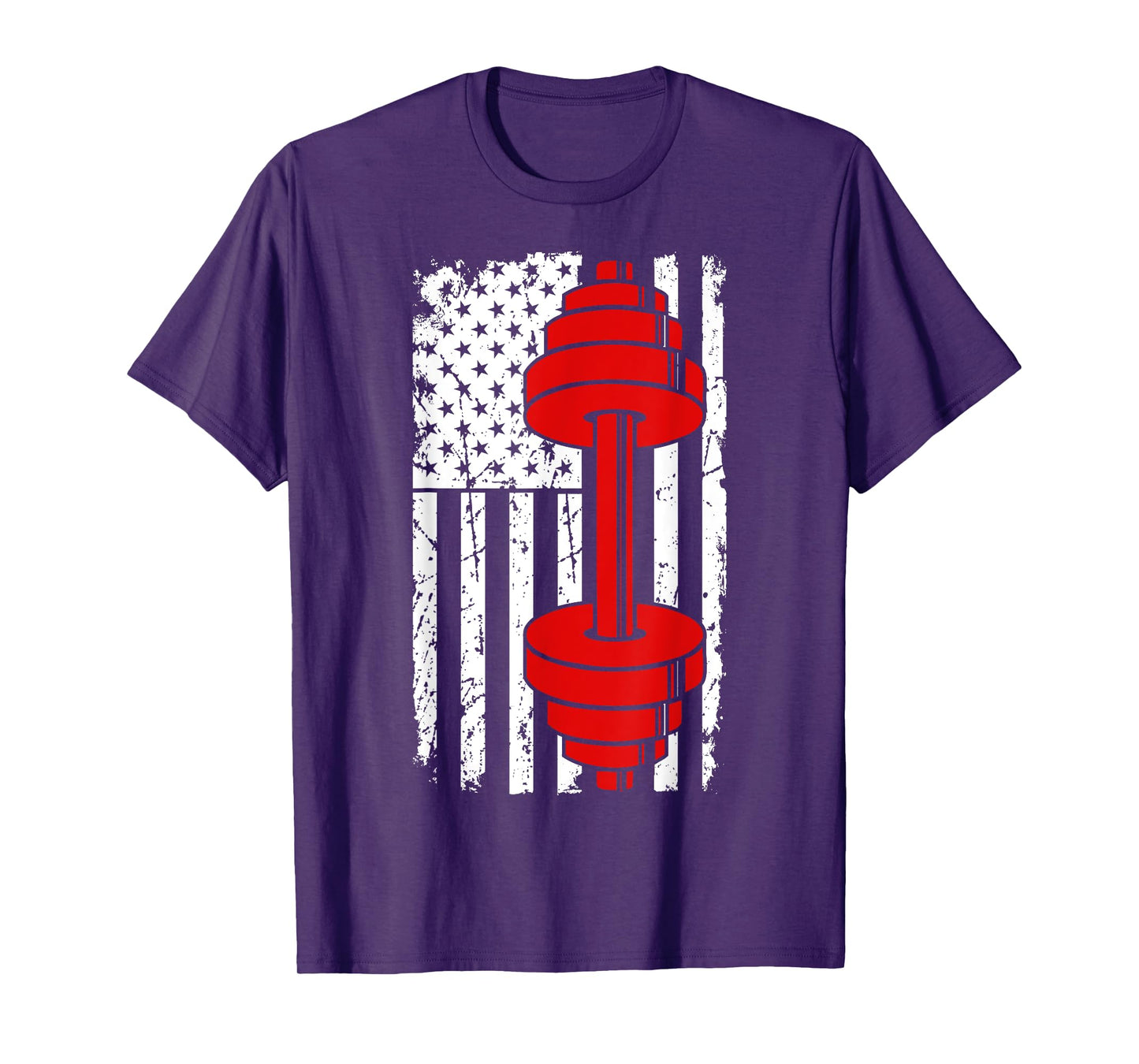 Weight Lifting US Flag America Cool Fitness Lover Gift T-Shirt