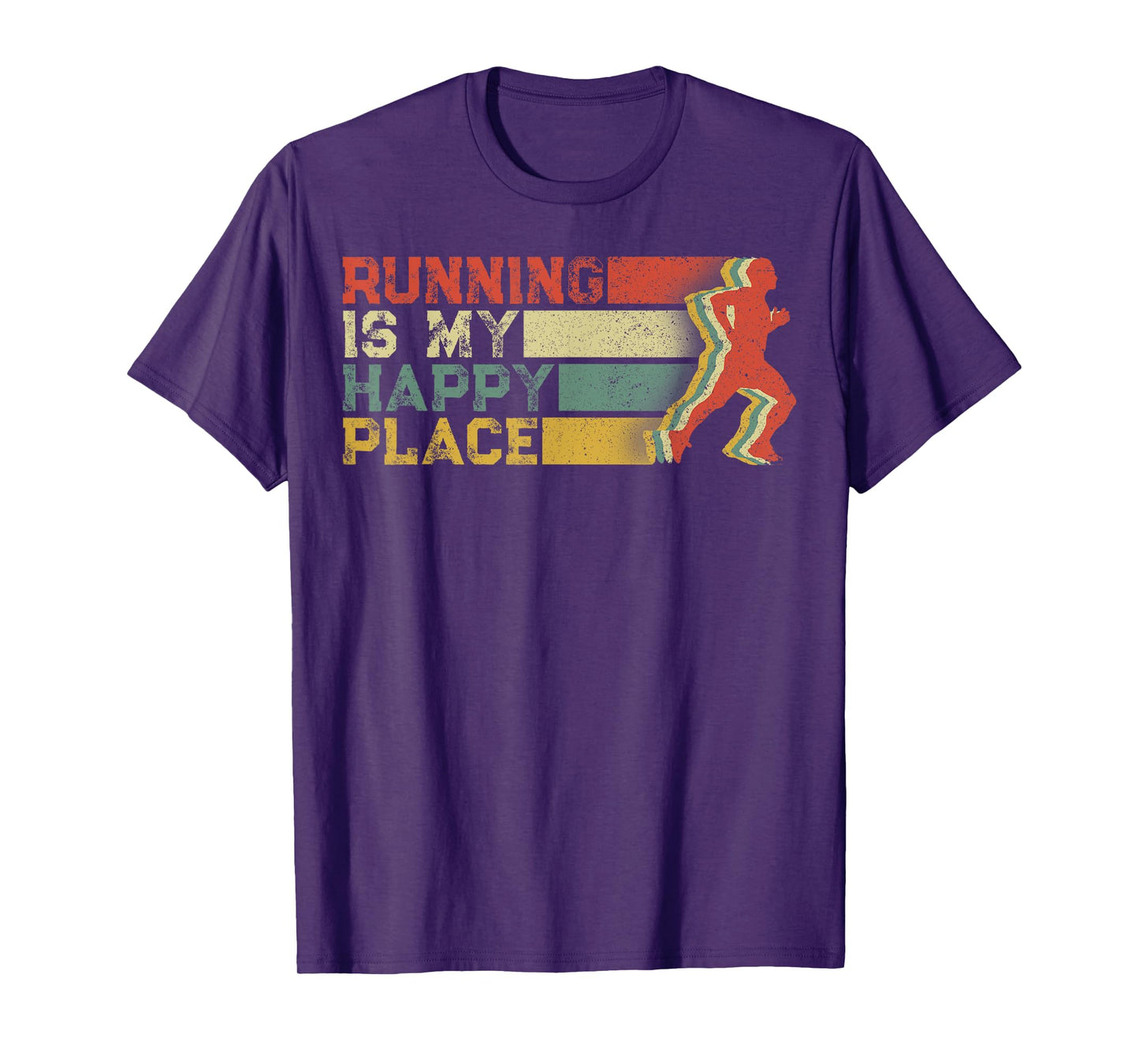 Running Is My Happy Place I Love To Run- Runners Gifts T-Shirt