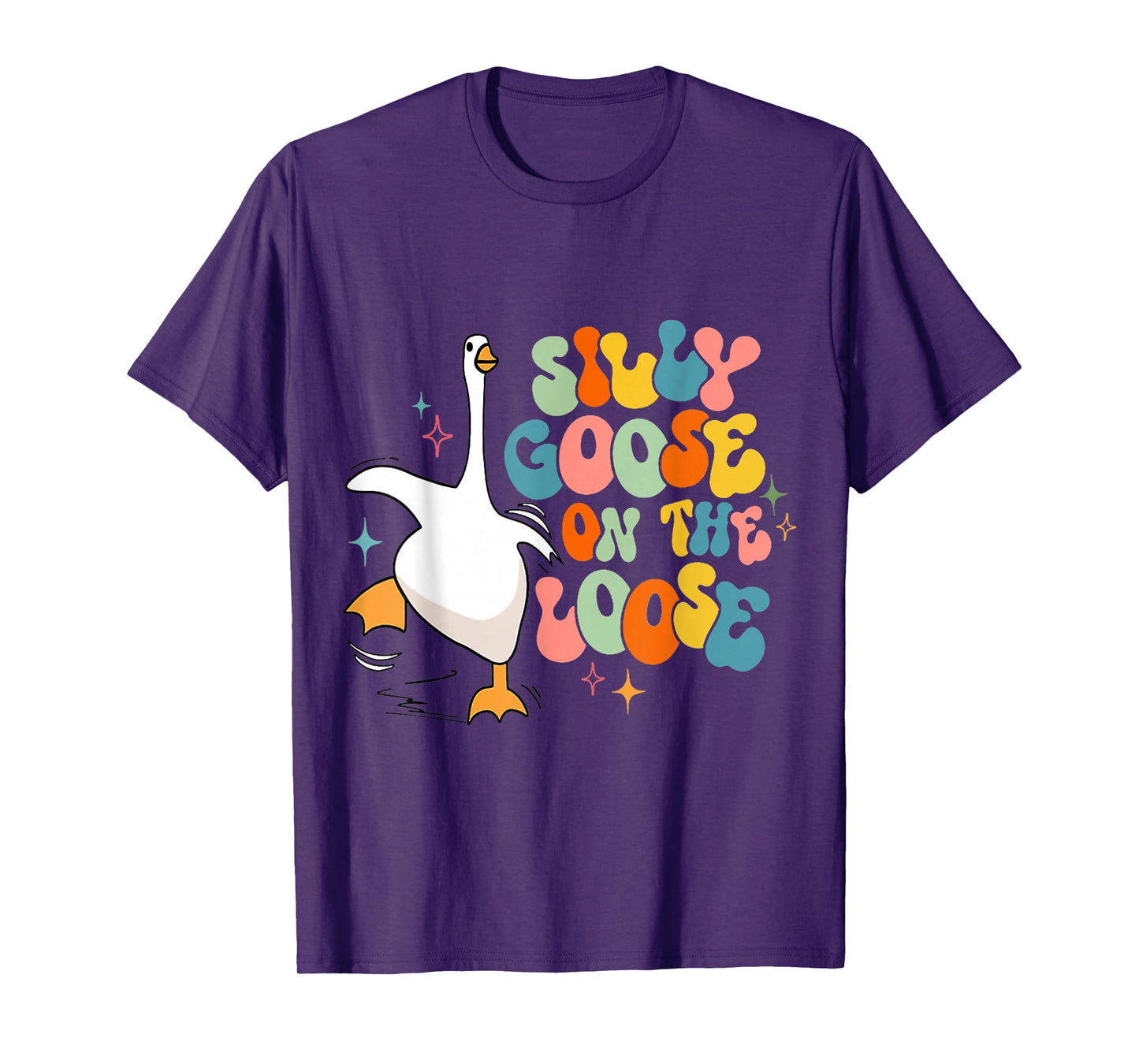 Vintage Silly Goose On The Loose Retro Groovy Silly Goose T-Shirt