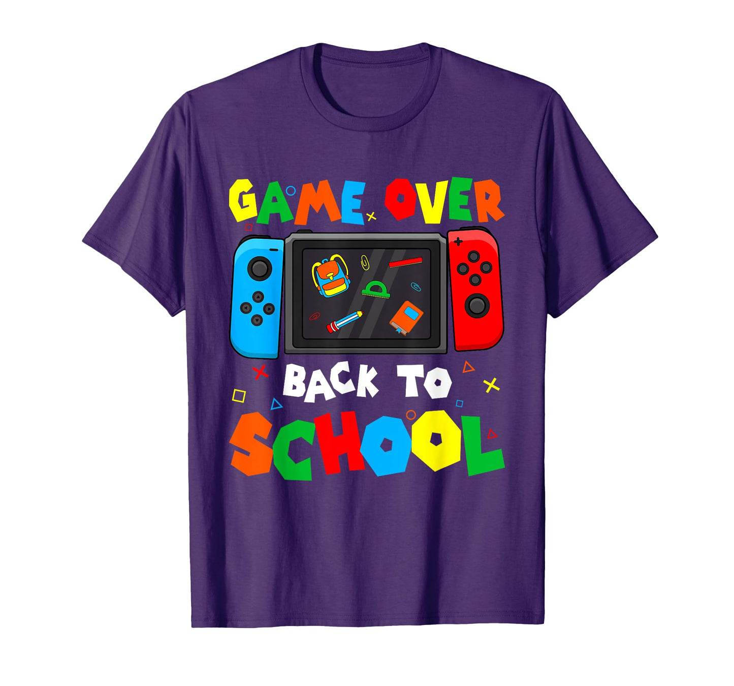 Game Over Back To School Funny Kids Boys Girls Teachers T-Shirt