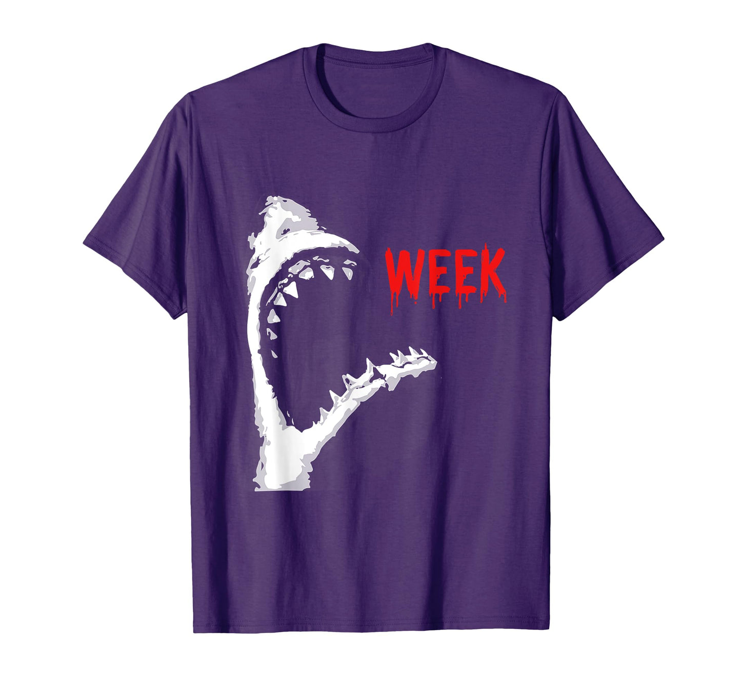 Bloody Week Funny Shark Opening Jaw Teeth Sharks Lover T-Shirt