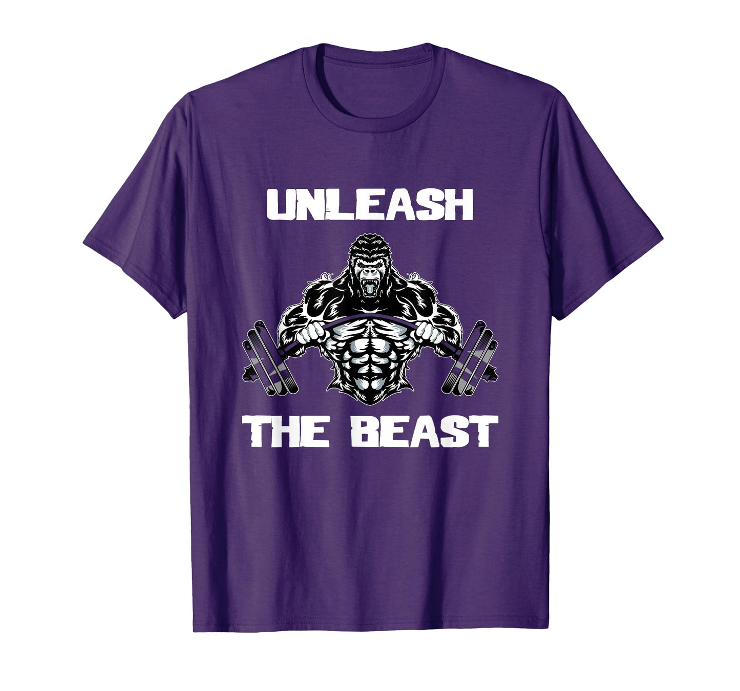 Unleash The Beast Gorilla Bodybuilding Motivational Gift T-Shirt
