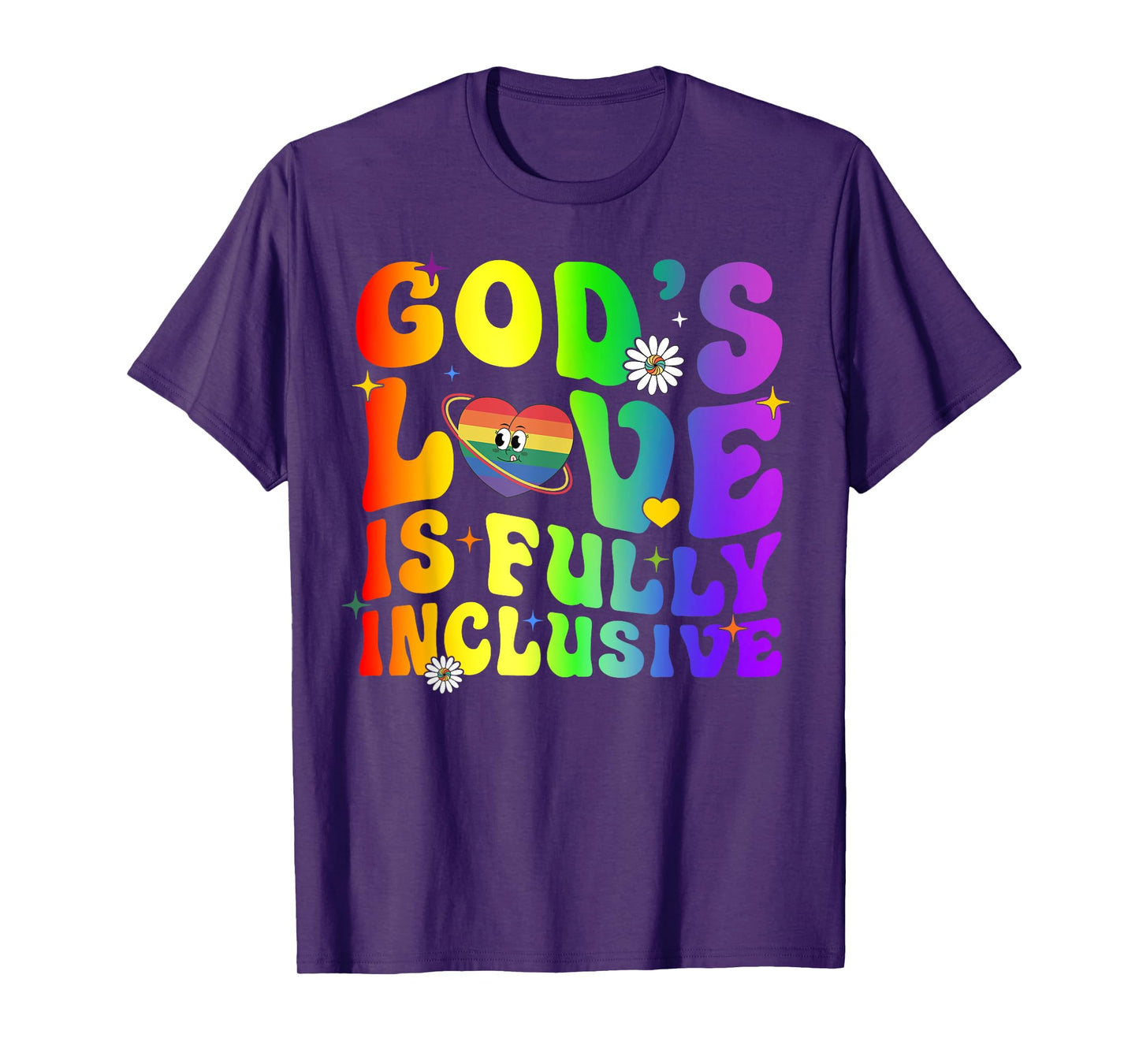 God's Love Is Fully Inclusive Christian Jesus LGBT Gay Pride T-Shirt