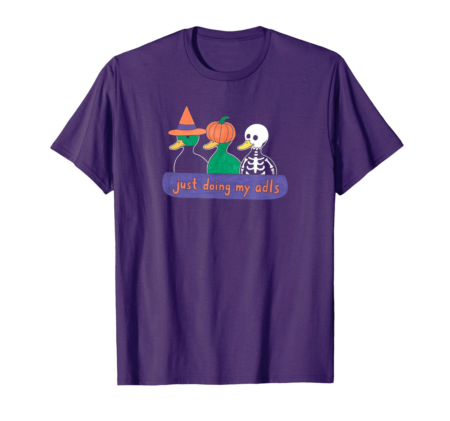 Cute Funny Silly Gooses Pumpkin Just Doing My ADLS Halloween T-Shirt