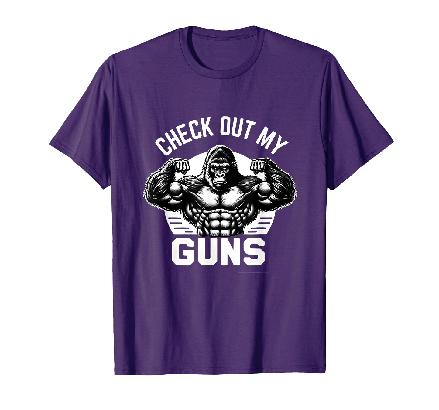 Check out my guns, Funny Gym Workout Bodybuilding Lifting T-Shirt