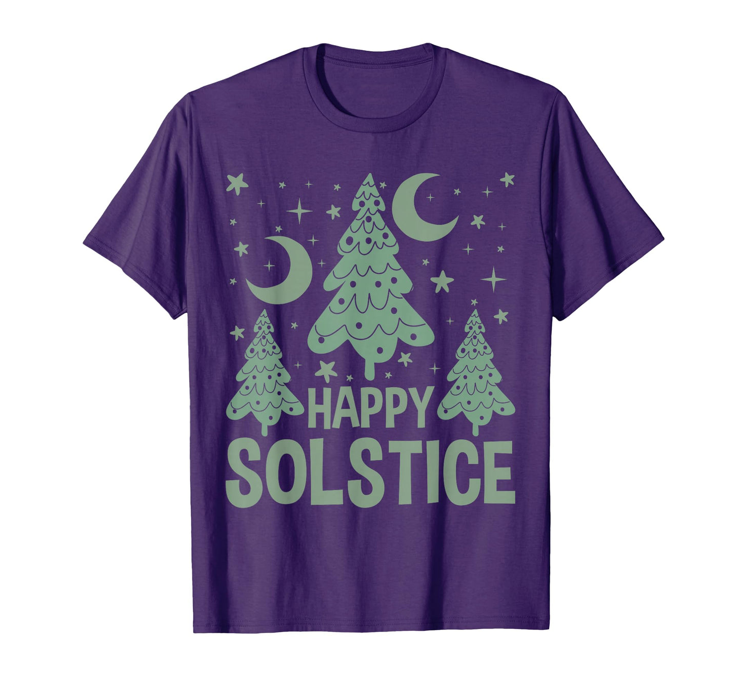 Happy Solstice Yuletide Season Christmas Tree Winter Holiday T-Shirt