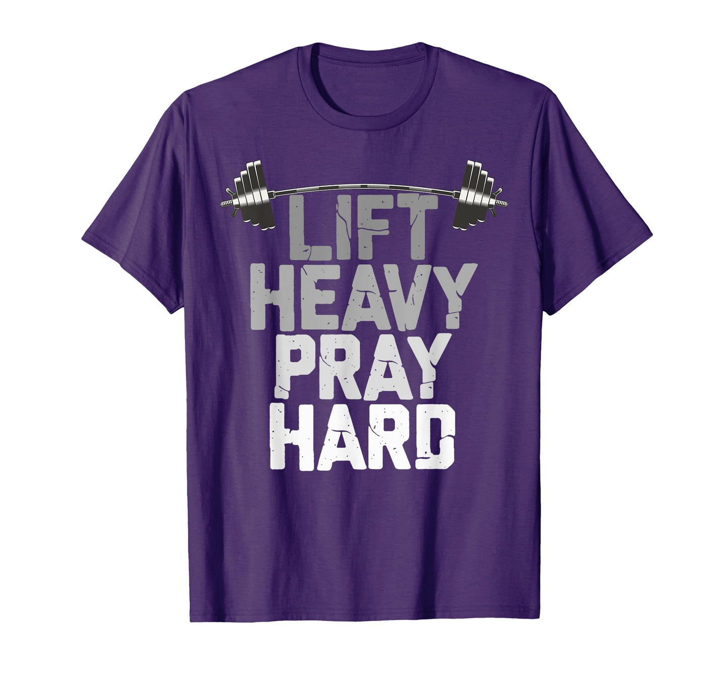 For Christian Lift Heavy Pray Hard Apparel Christian Weight Lifting T-Shirt, Unisex-Adults, Blue, Short Sleeve, T-Shirt, Small
