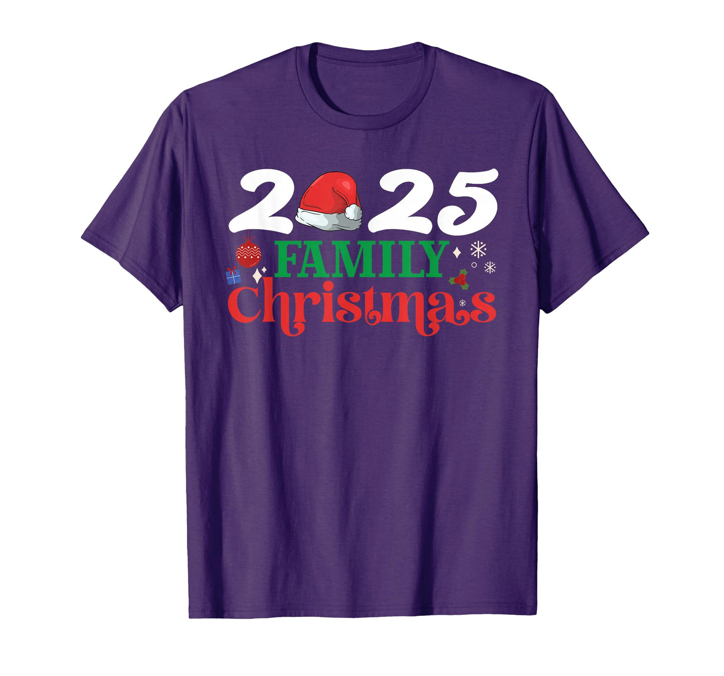 Family Christmas 2025 Matching Squad Crew Funny Xmas Santa T-Shirt