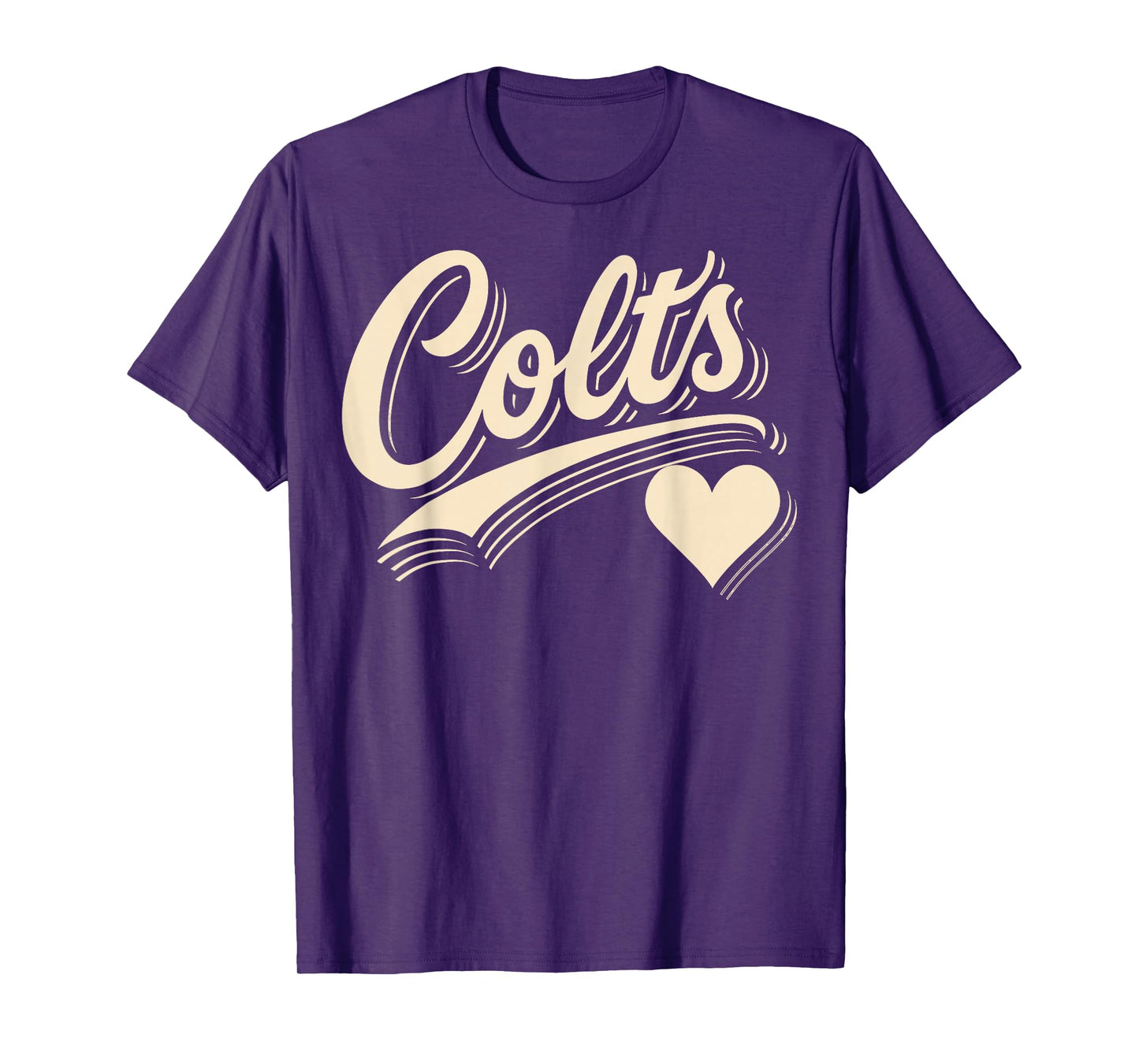 Vintage Colts Heart Lover Apparel for Men Women Kid Boy Girl T-Shirt