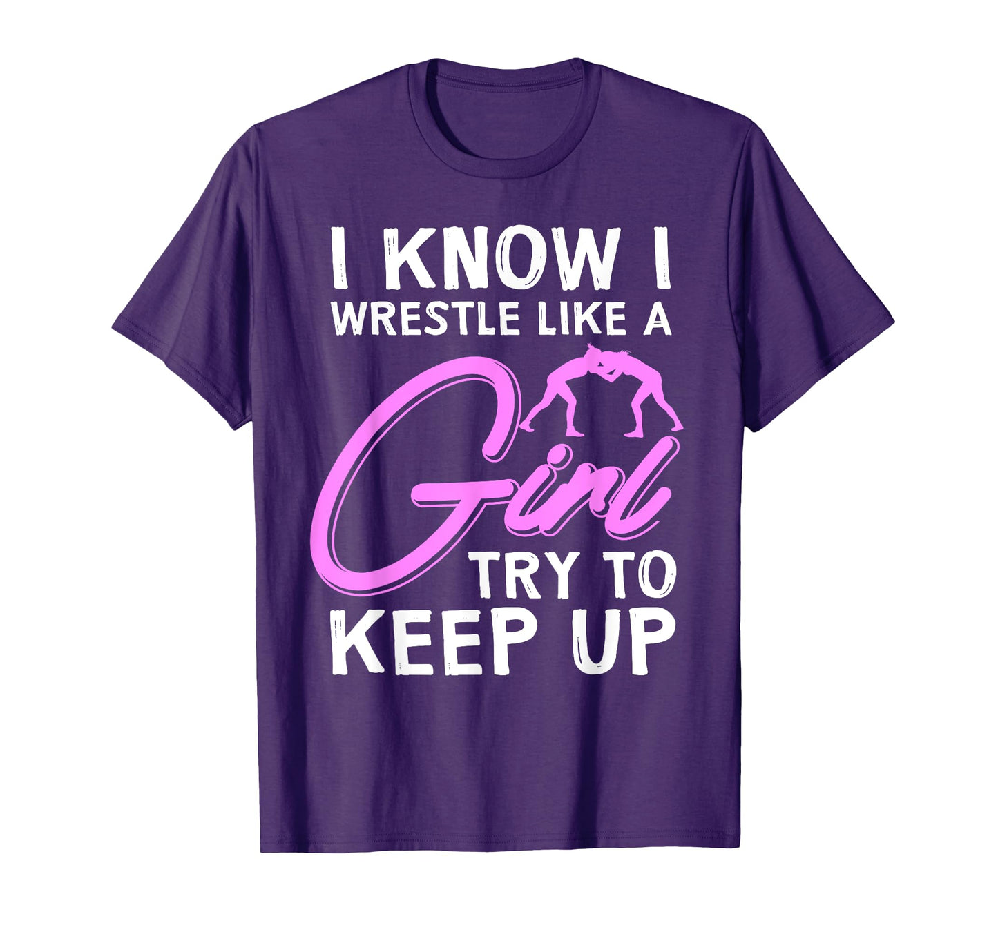 Funny Girl Wrestler Gift Cool Female Wrestling Lover Athlete T-Shirt