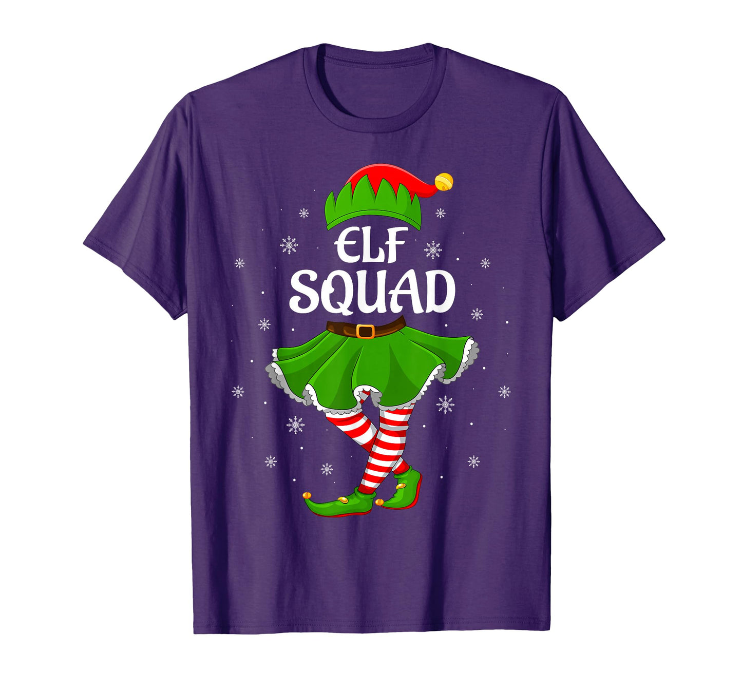 Elf Squad Christmas Matching Family Girls Women Elf Xmas T-Shirt