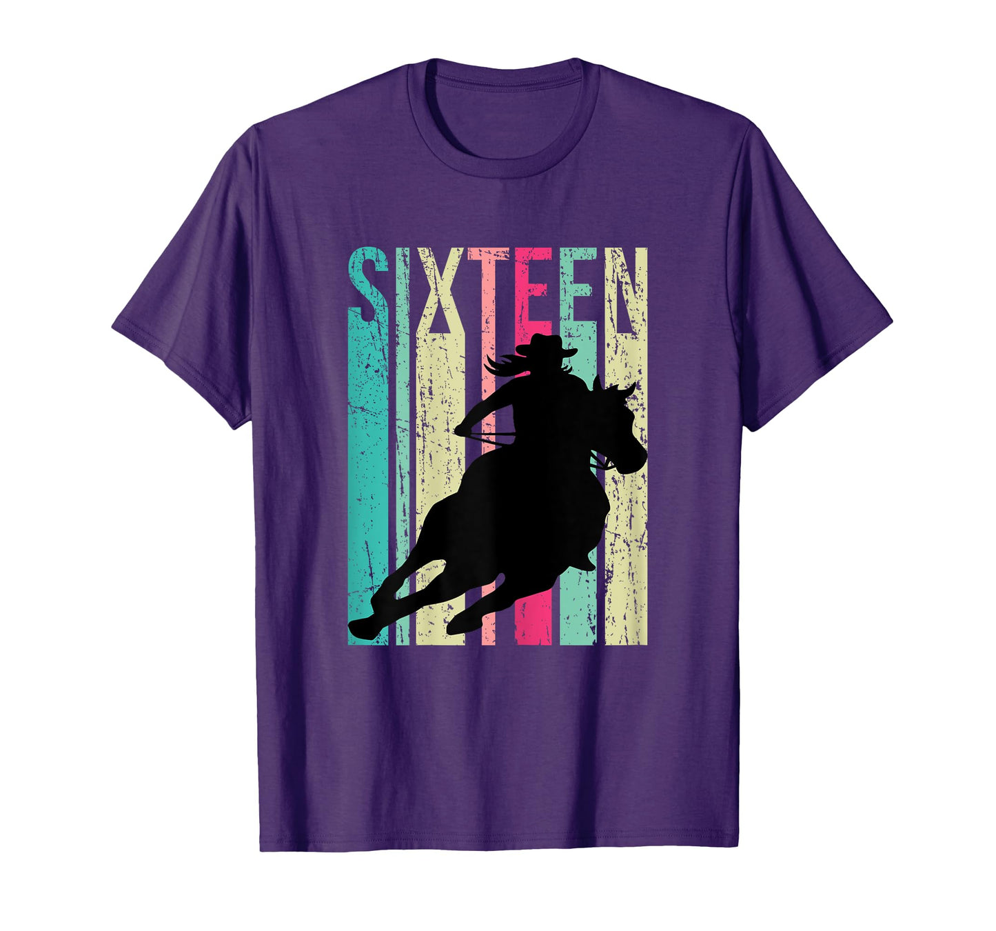 Retro Rodeo 16th Birthday Horse Lover Cowgirl Country 16 T-Shirt