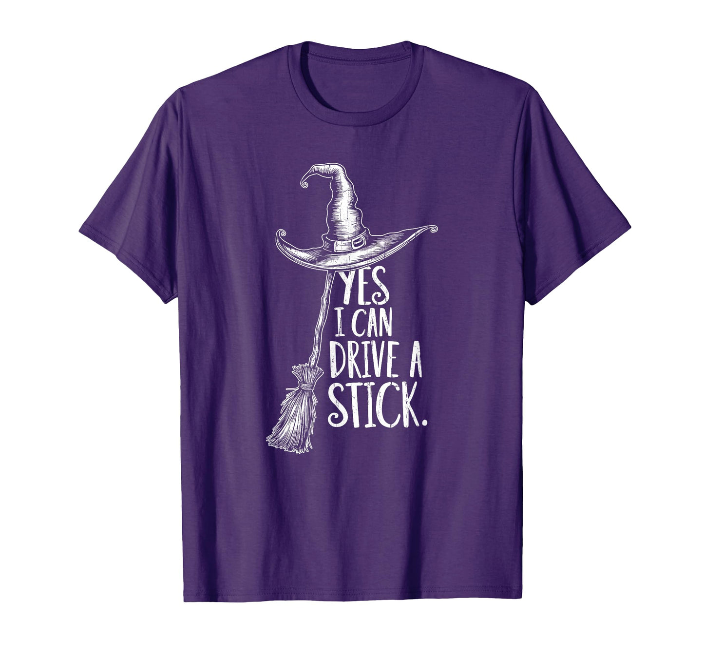 Yes I Can Drive A Stick, Mom Halloween, Witch Halloween T-Shirt
