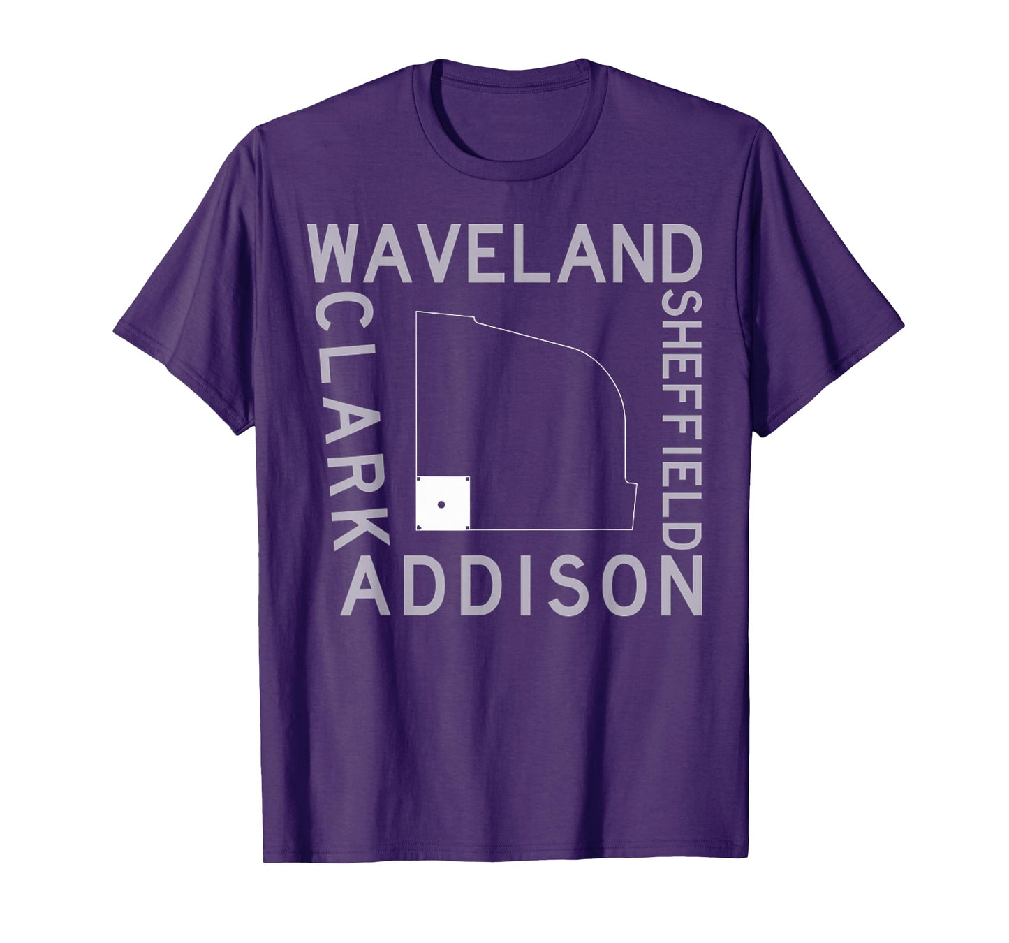 Baseball stadium Streets Of Wrigley Field Sheffield Addison T-Shirt