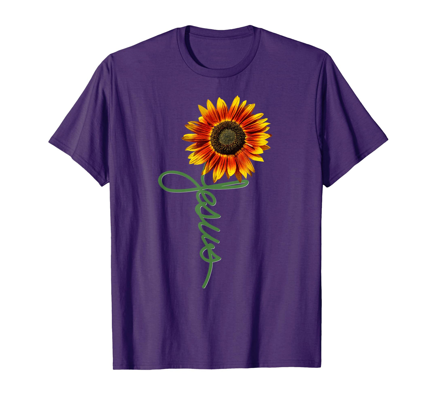 Inspirational Jesus Sunflower God Christian Flower T-Shirt