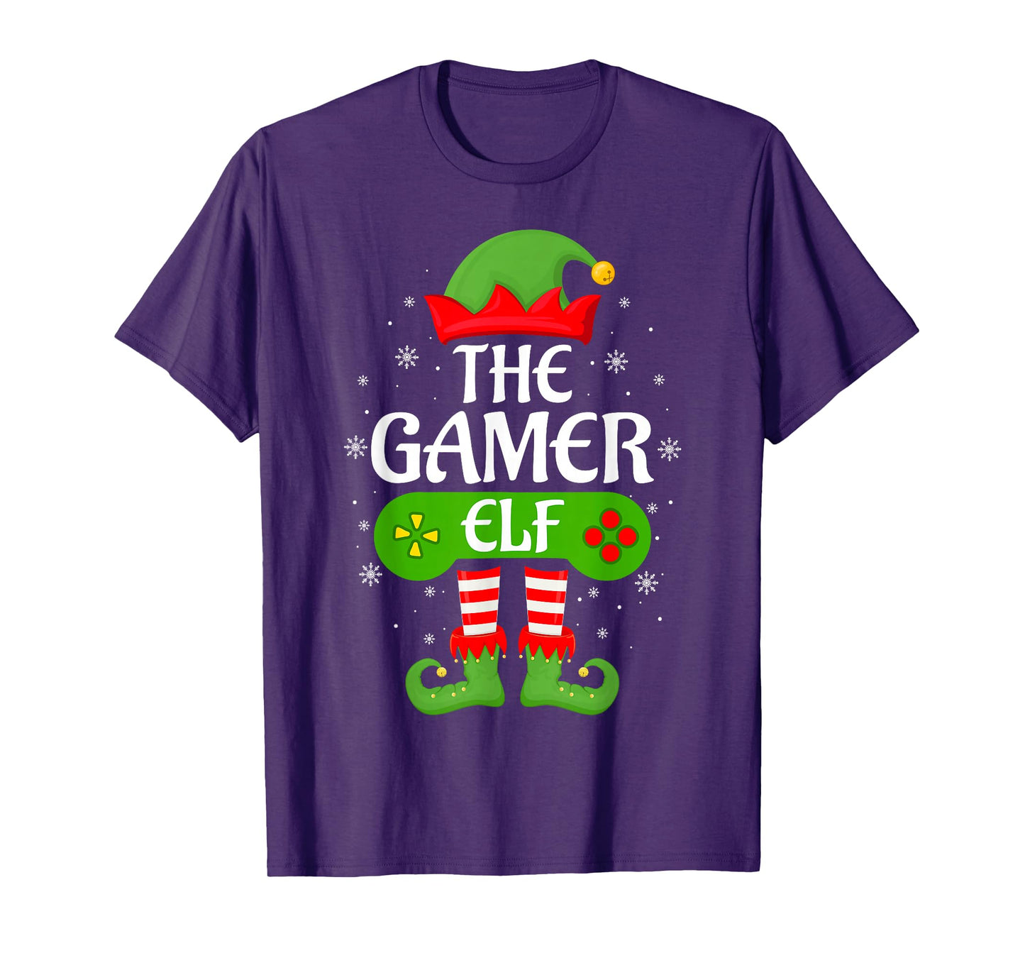 Gamer Elf Xmas Matching Family Elf Squad Christmas Boys T-Shirt