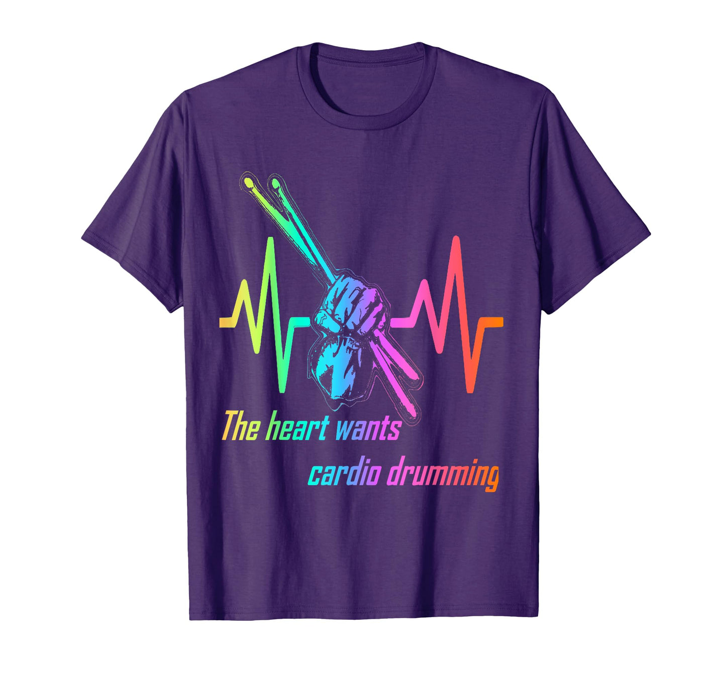 Cardio and gym shirt heart wants cardio drumming T-Shirt