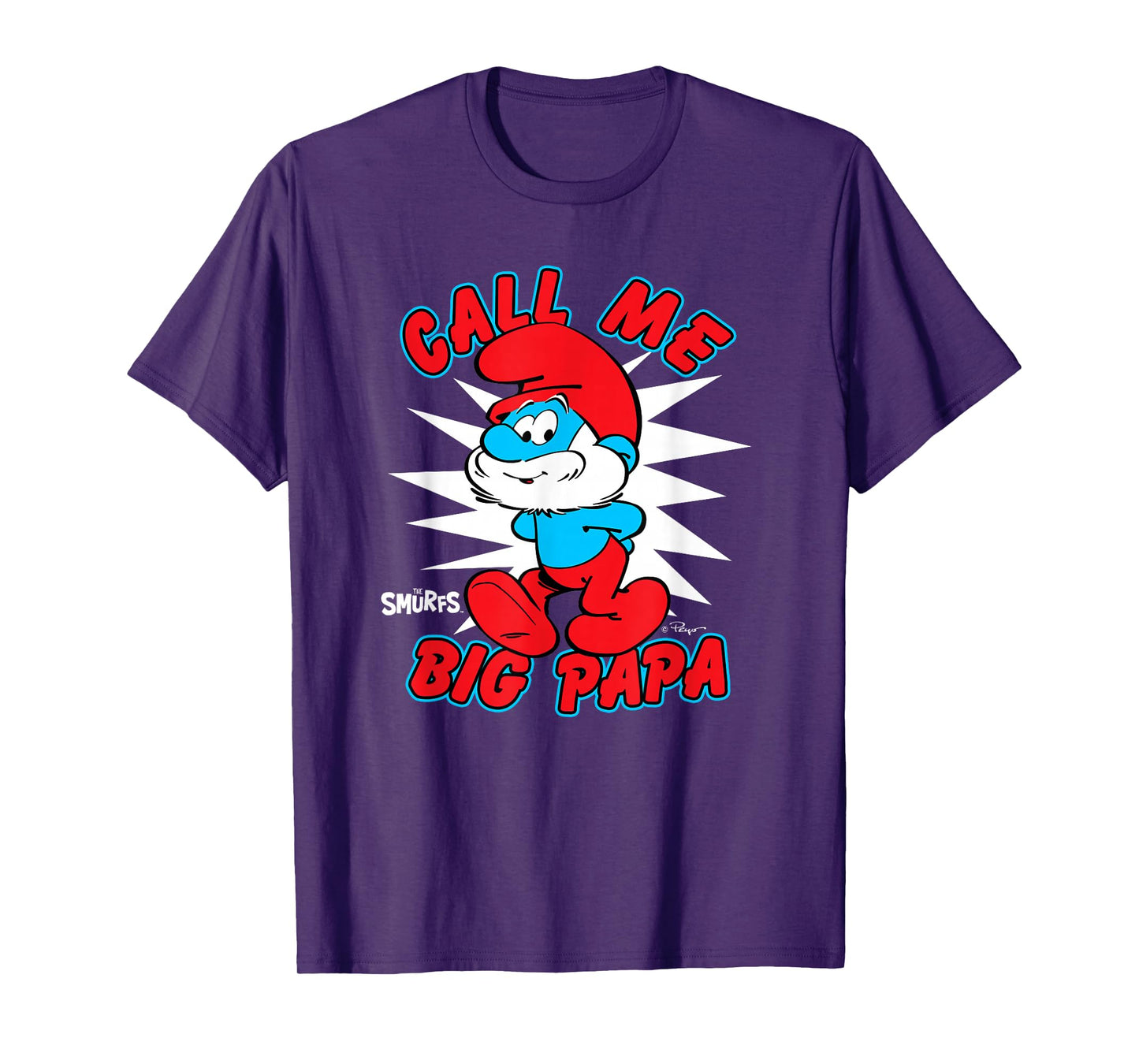 The Smurfs Call Me Big Papa Smurf Retro Cartoon T-Shirt