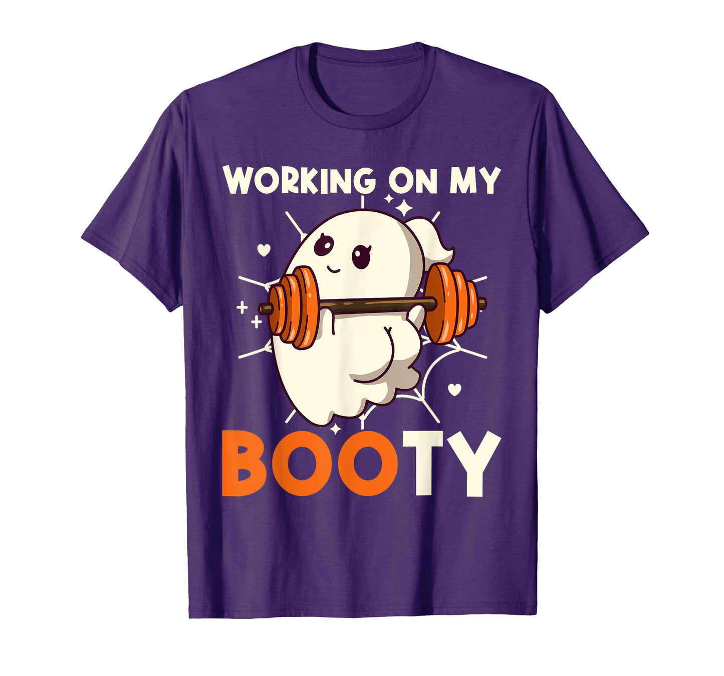 Working On My Booty Ghost Boo Gym Lover Halloween Funny T-Shirt