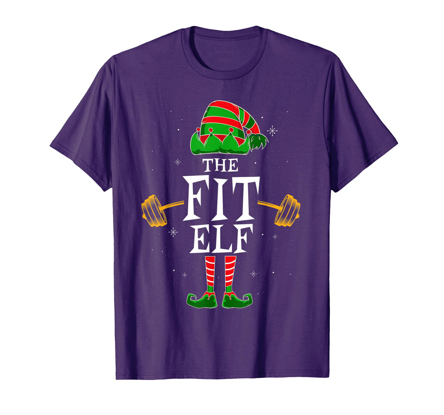 Fit Elf Group Matching Family Christmas Gym Fitness T-Shirt