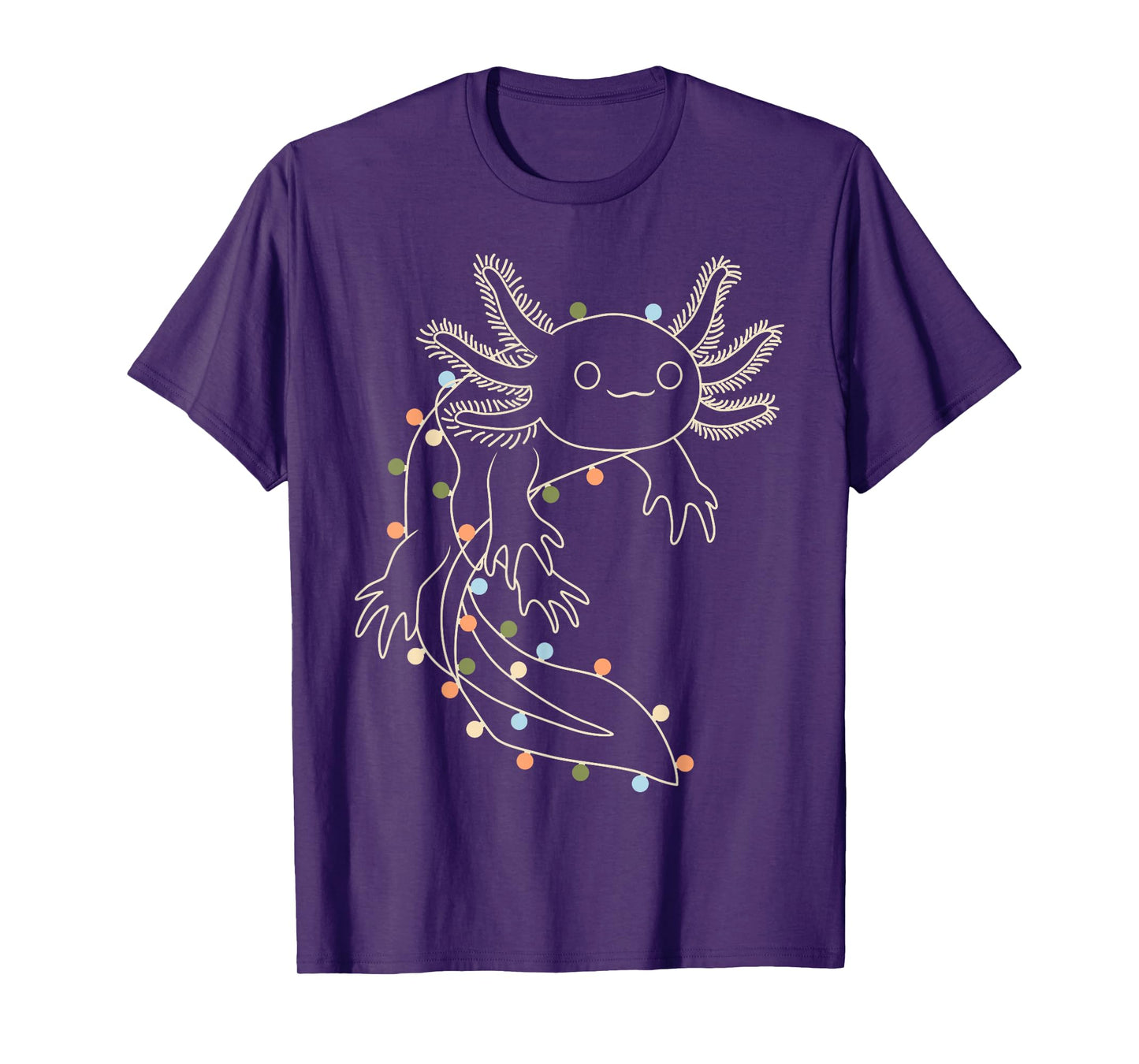 Axolotl Tree Happy Christmas Funny Ugly Christmas T-Shirt
