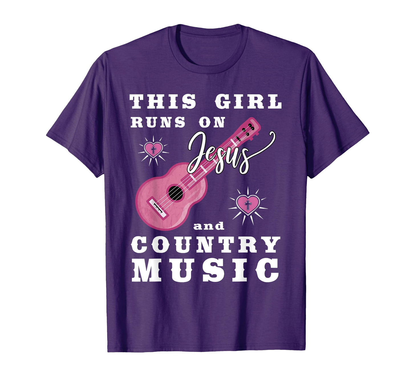 This Girl Runs On Jesus And Country Music Christian T-Shirt
