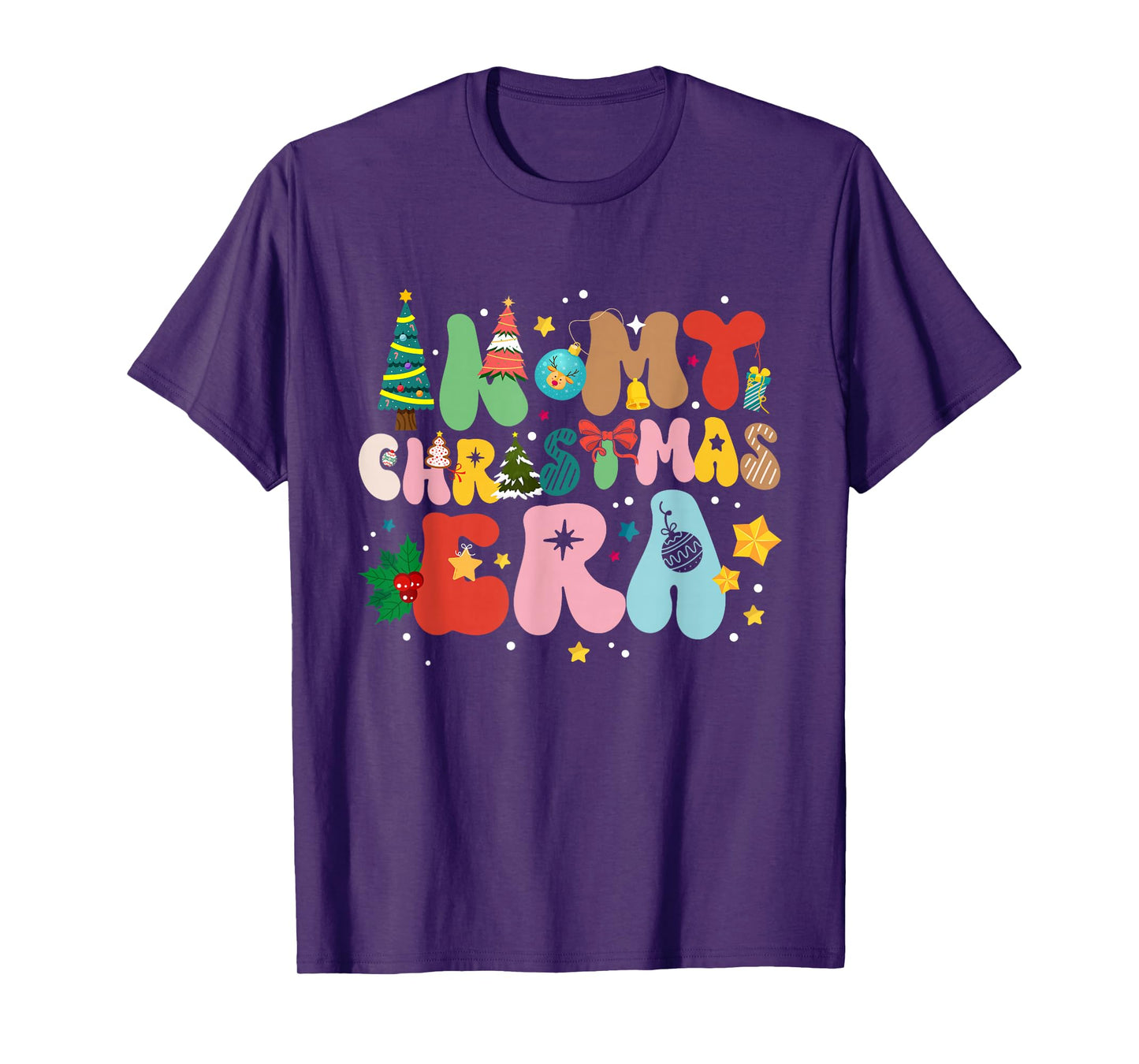 in My Christmas Era Retro Groovy Christmas Holiday Xmas T-Shirt