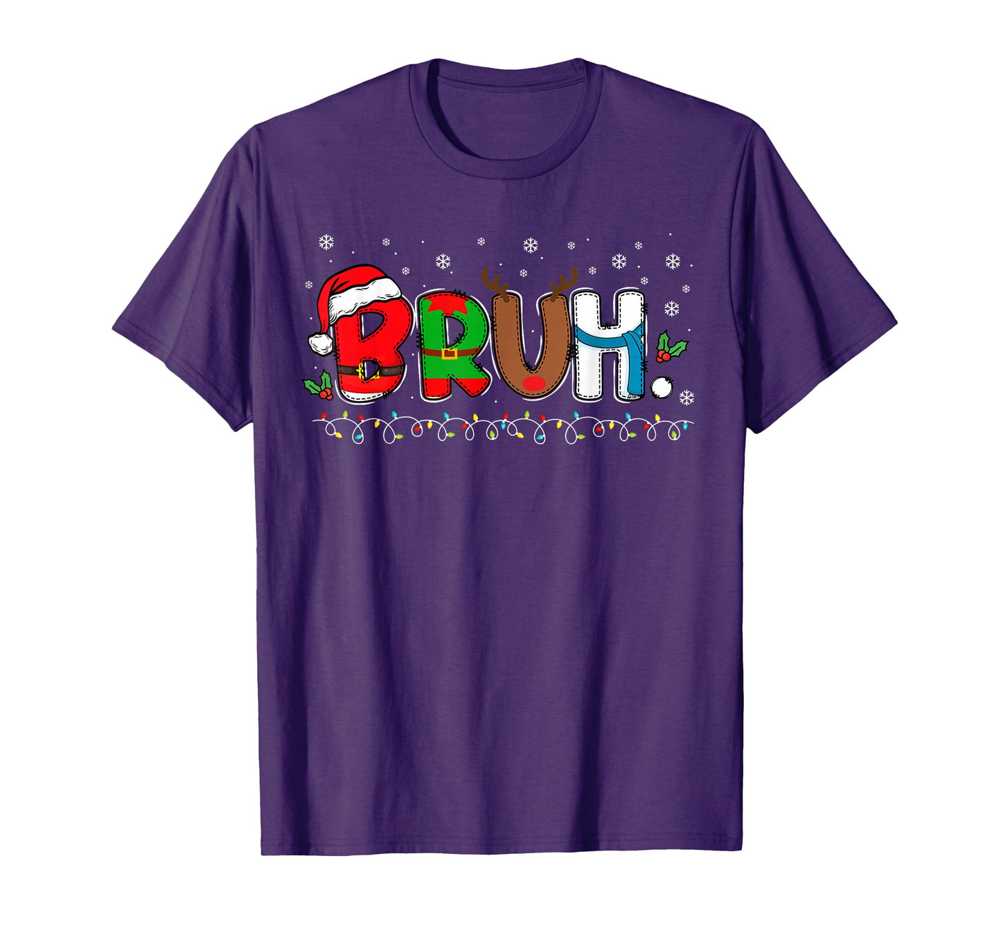 Bruh Christmas Kids Teens Boys Funny Christmas Humor Meme T-Shirt