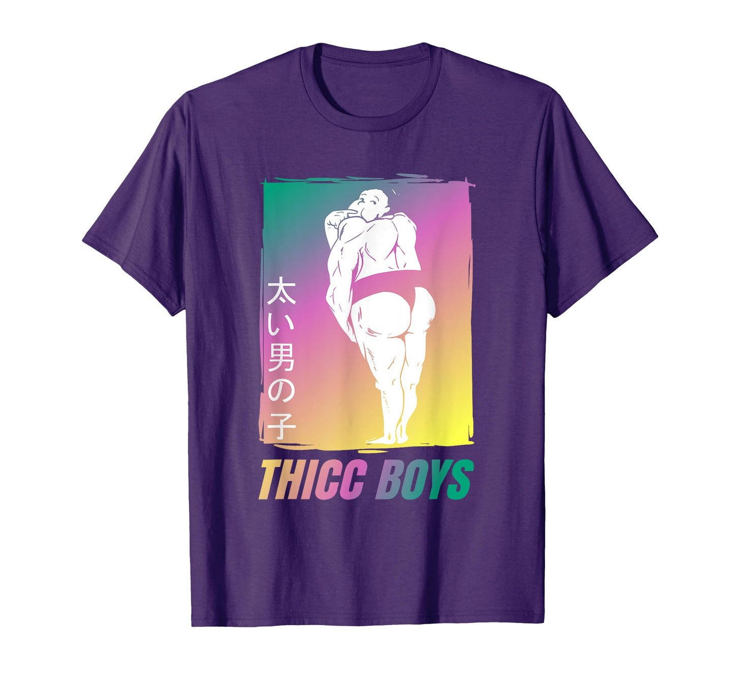 Funny Thicc Boys Squad Sumo T-Shirt for Anime Fans T-Shirt