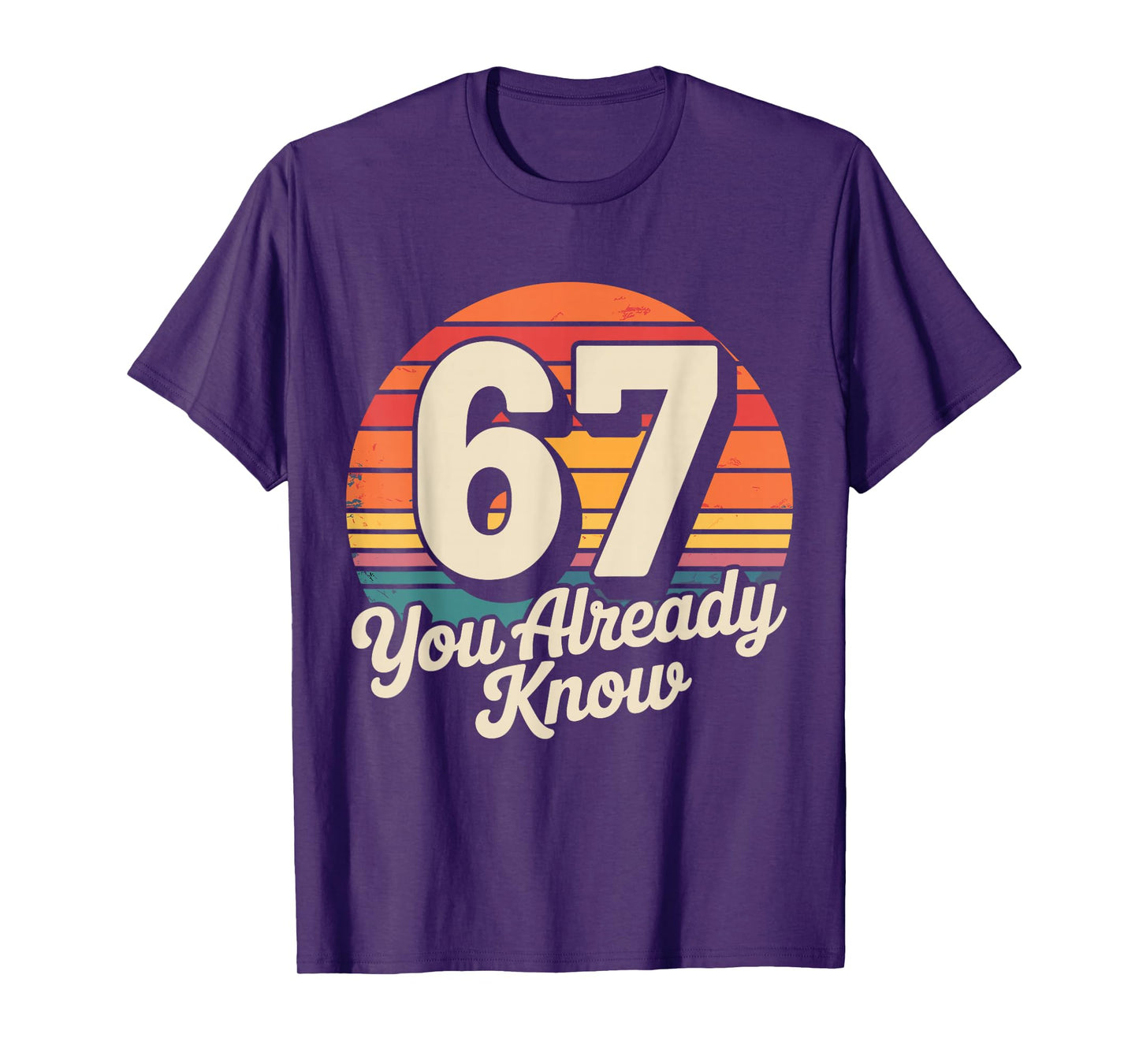 67 Meme Six Seven 6 7 Shirt Meme Funny Number Vintage T-Shirt