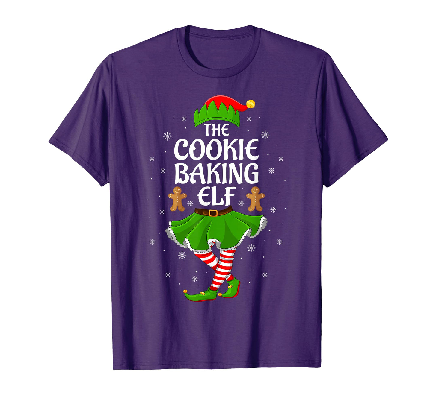 Cookie Baking Elf Christmas Family Girls Women Elf Squad T-Shirt