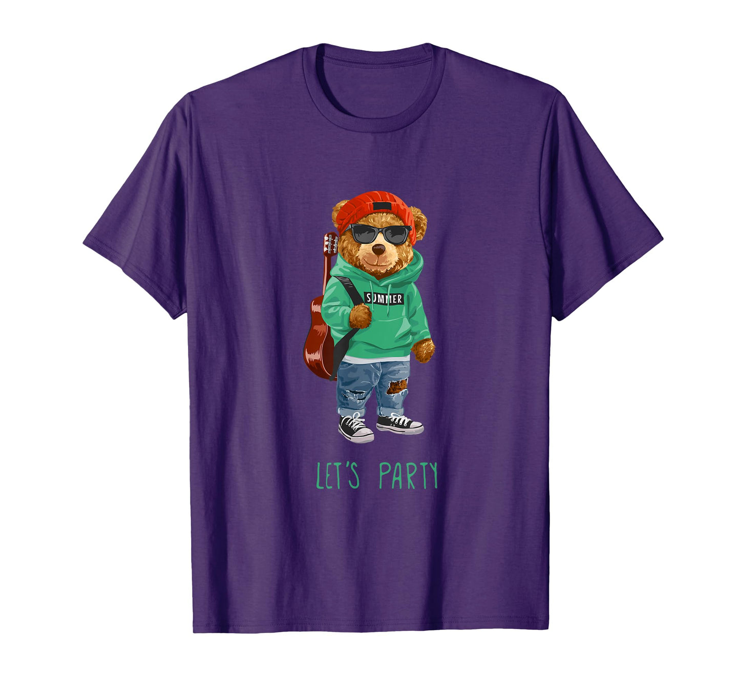 Stay Childish Let's Party, Funny Boys Girls Teddy Bear Style T-Shirt