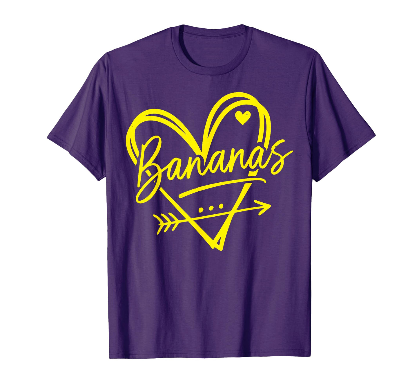 Retro Heart Bananas Graphic Aesthetic Gift For Men Women Kid T-Shirt