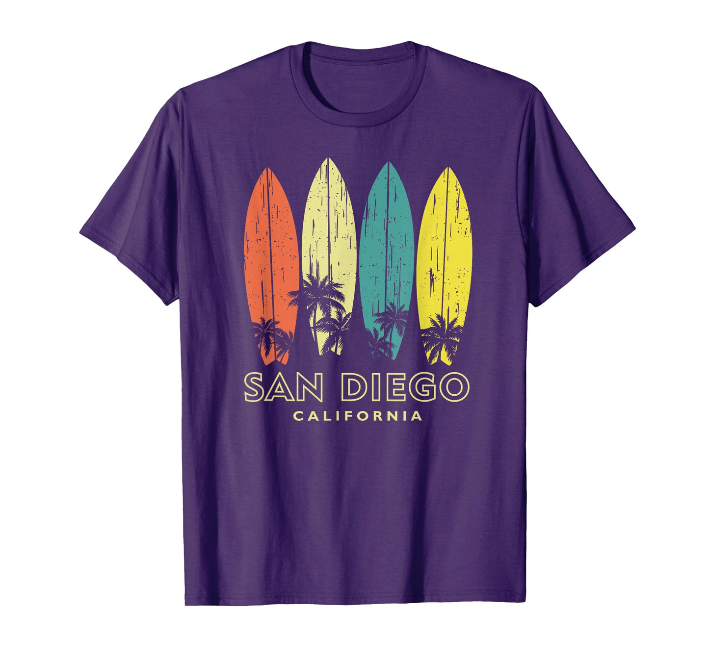 San Diego California Retro Surfboards Vintage Boys Girls T-Shirt