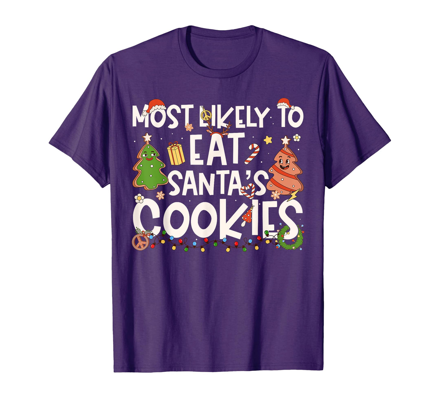 Most Likely to Eat Santa's Cookies Family Matching Christmas T-Shirt