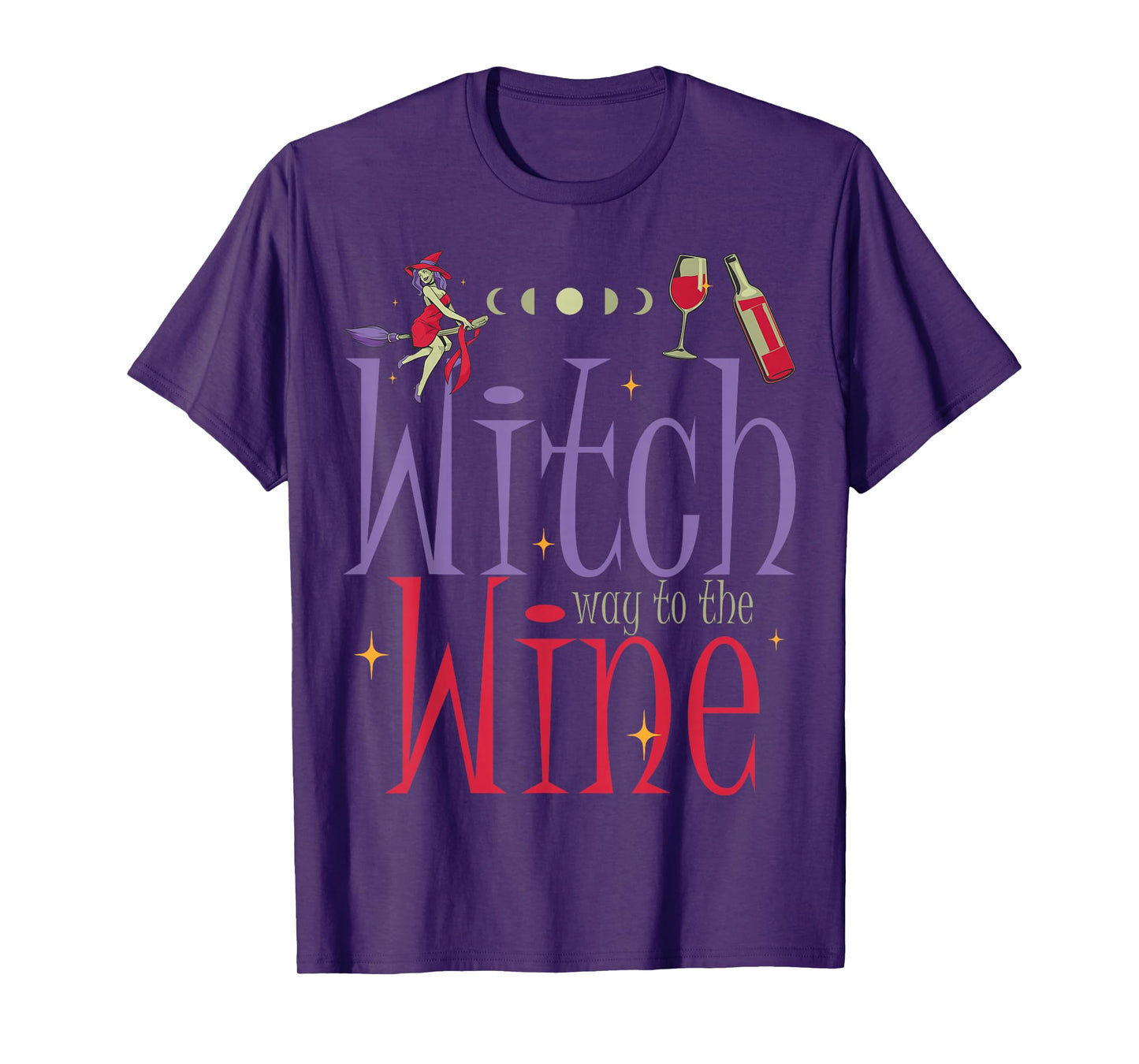 Witch Way to The Wine Halloween Wine Lovers Wine Drinker T-Shirt
