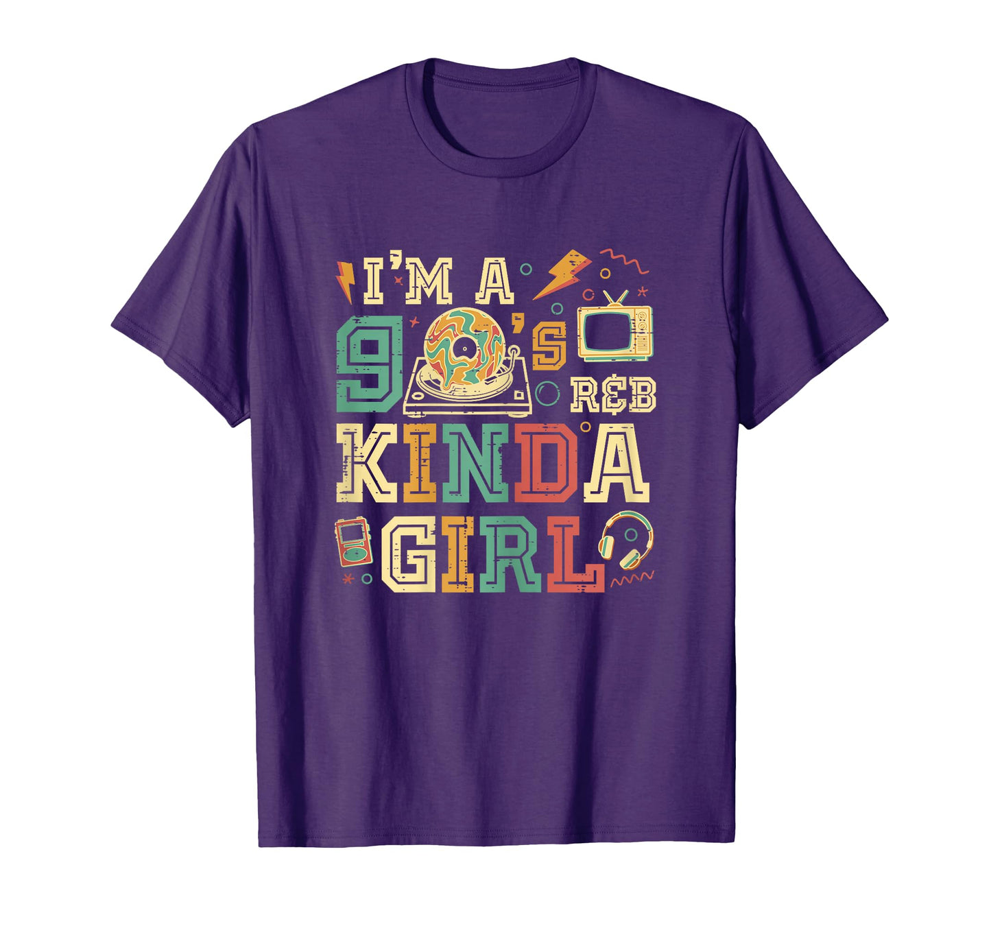 Im 90s RNB Kinda Girl R&B Retro Music Lover Women Girls Kids T-Shirt