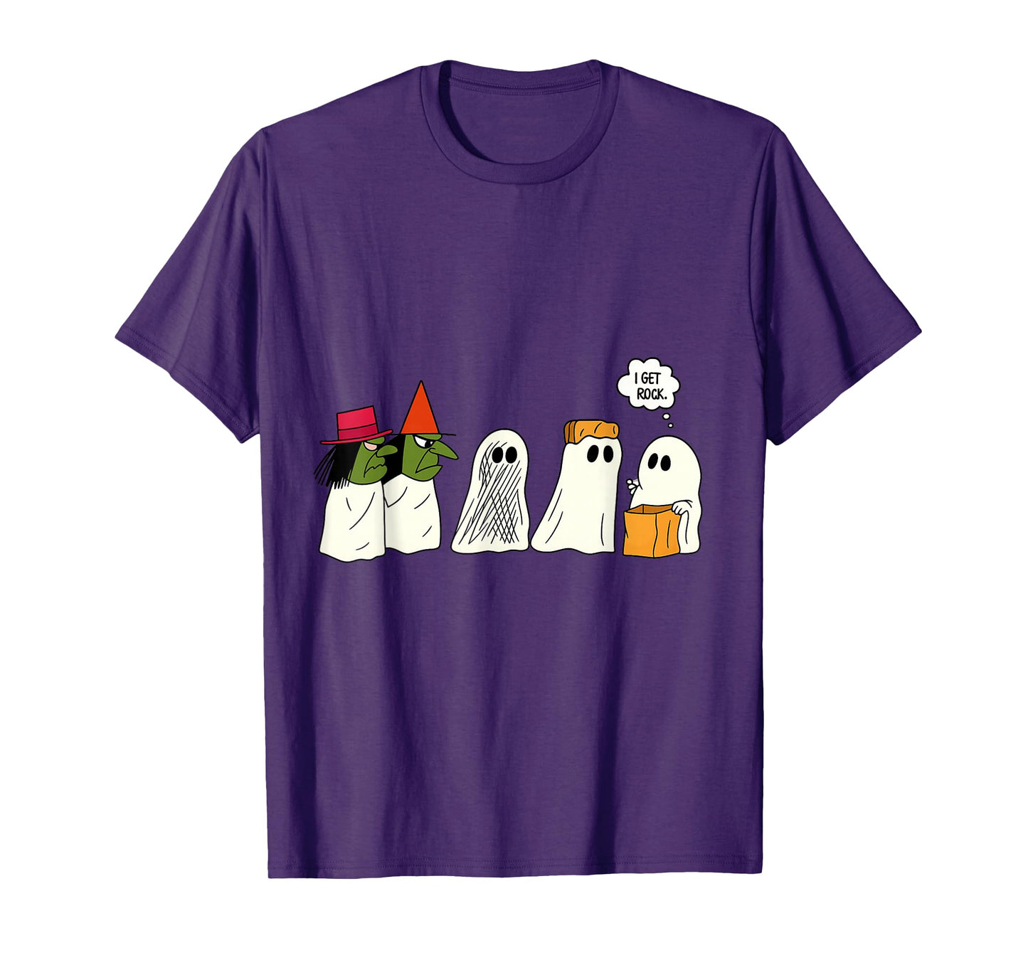 Retro Halloween Ghostly Lineup Joke T-Shirt