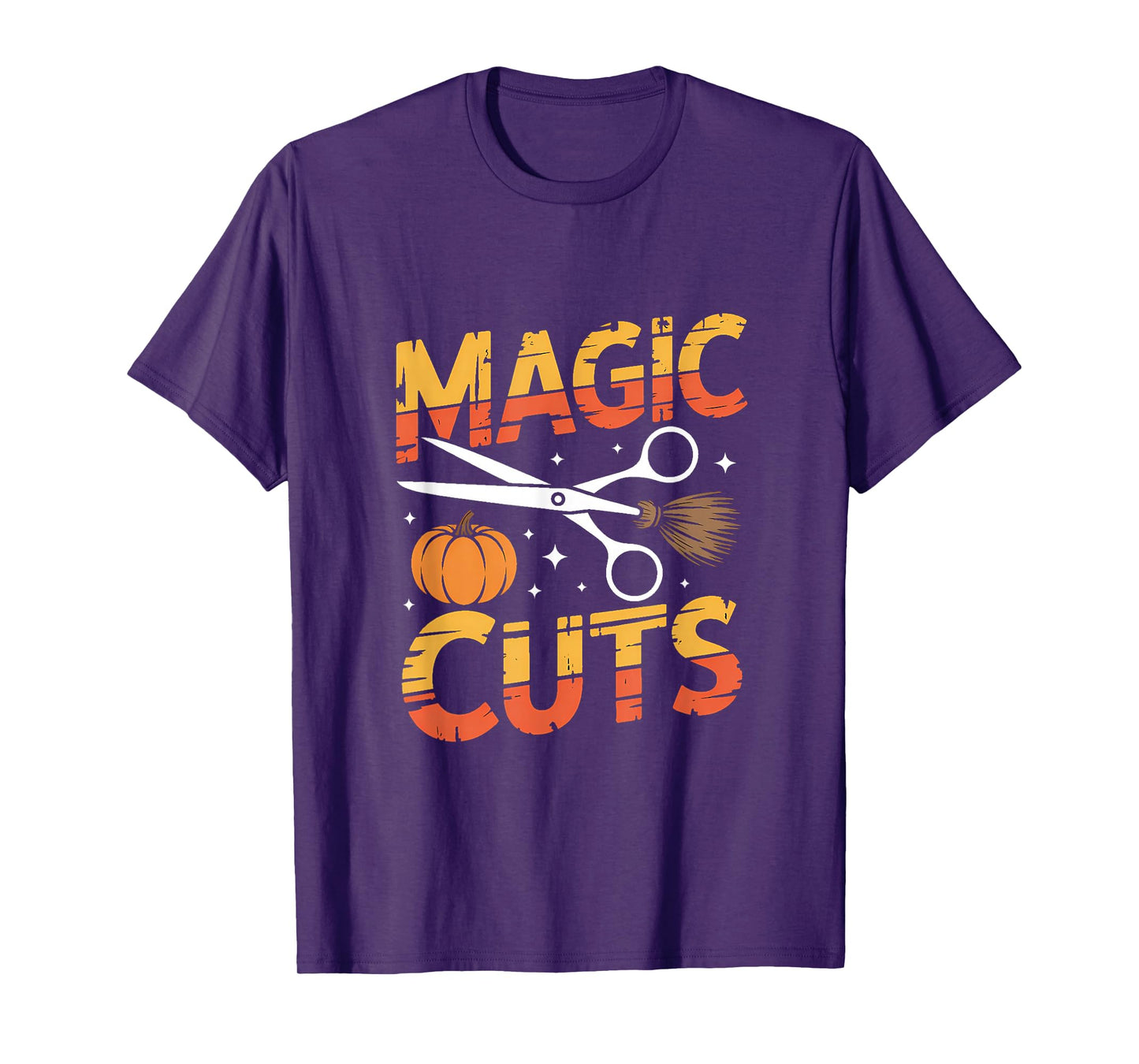 Magic Cuts Witch Hairdresser Retro Halloween Style T-Shirt
