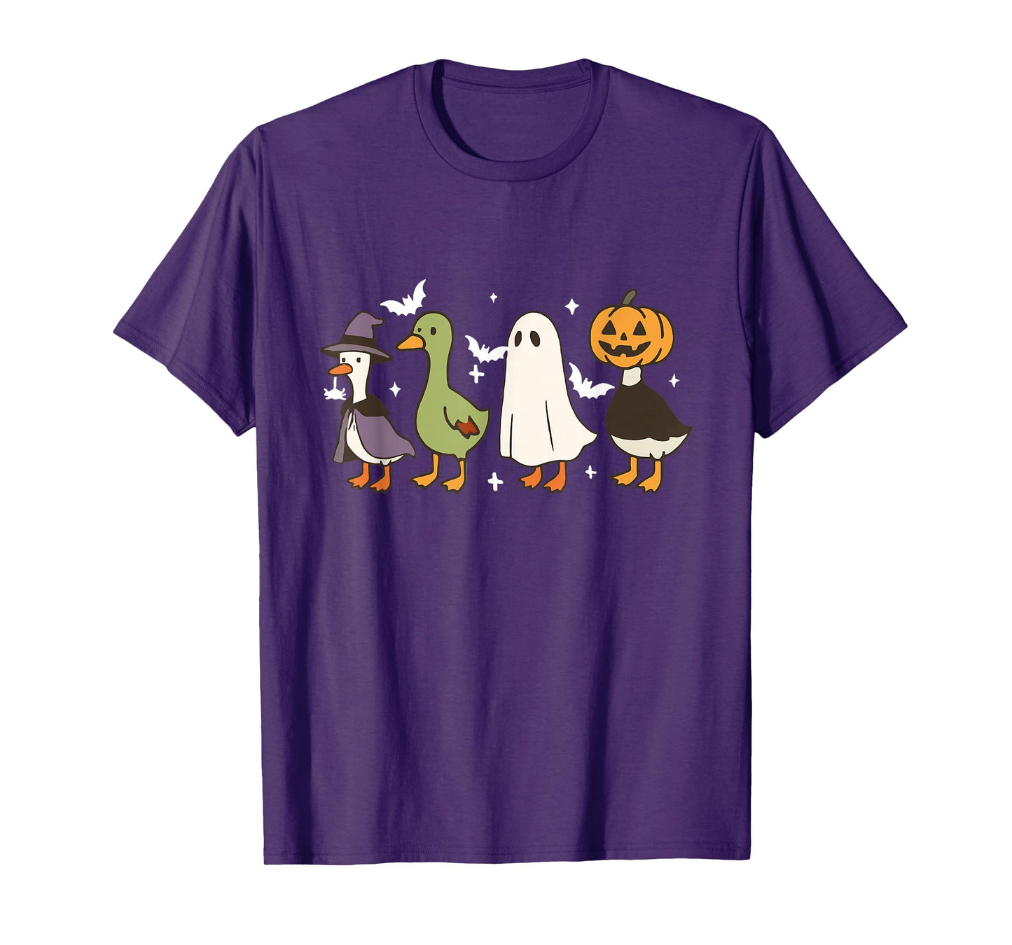Spooky Goose Halloween Goose Witch Ghost Silly Goose Farm T-Shirt