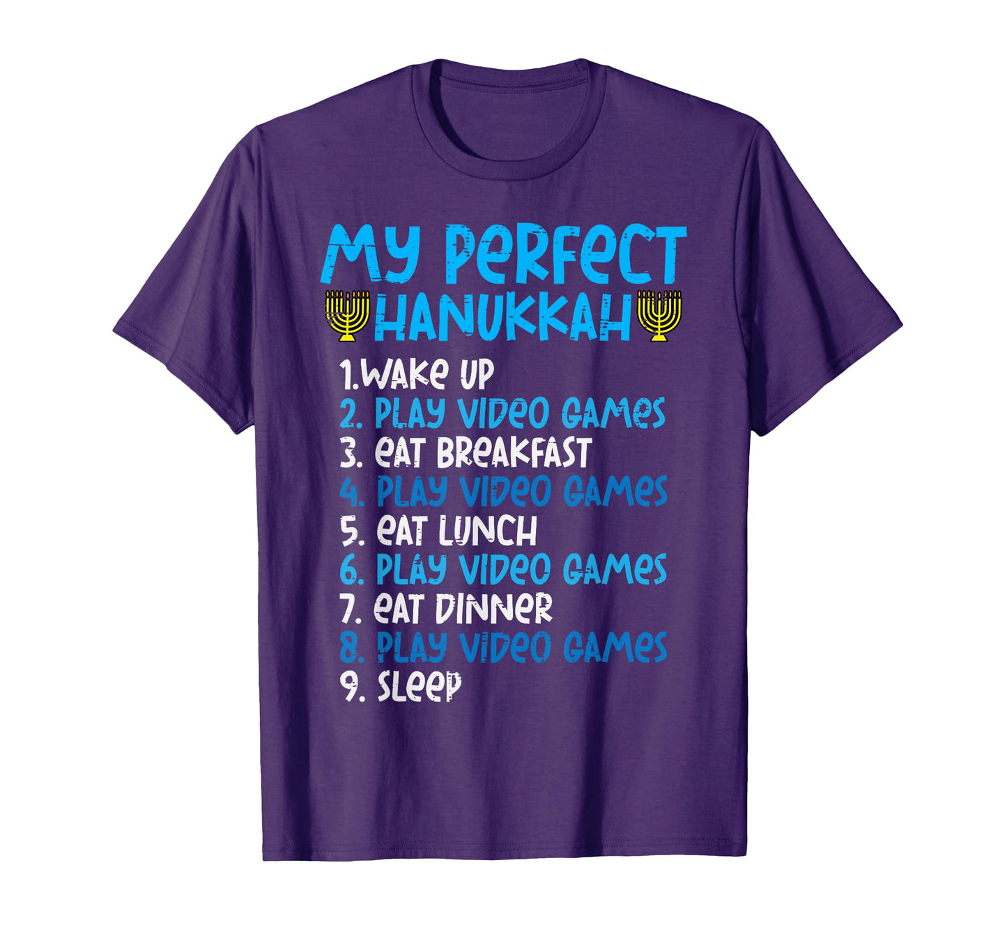 My Perfect Hanukkah Video Game Chanukah Jew Men Boys Kids T-Shirt
