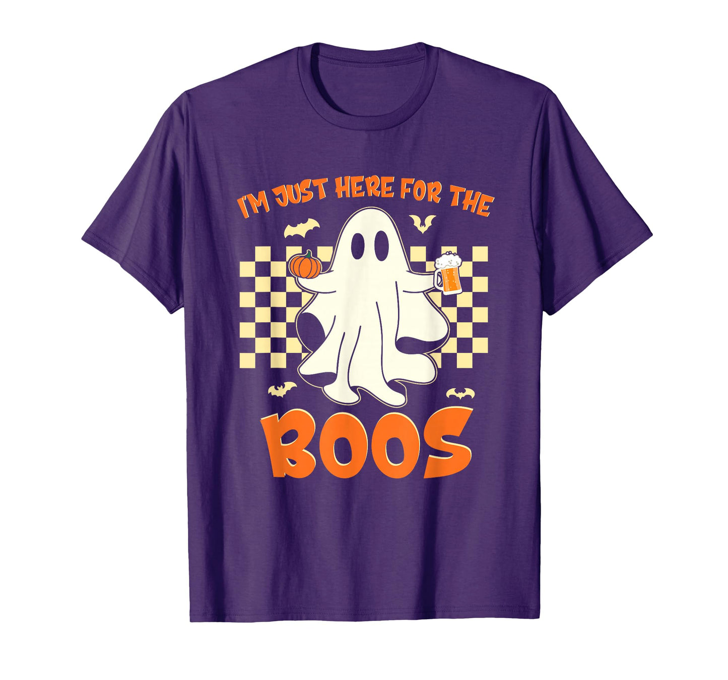 I'm Just Here for The Boos Funny Halloween Ghost Men Women T-Shirt