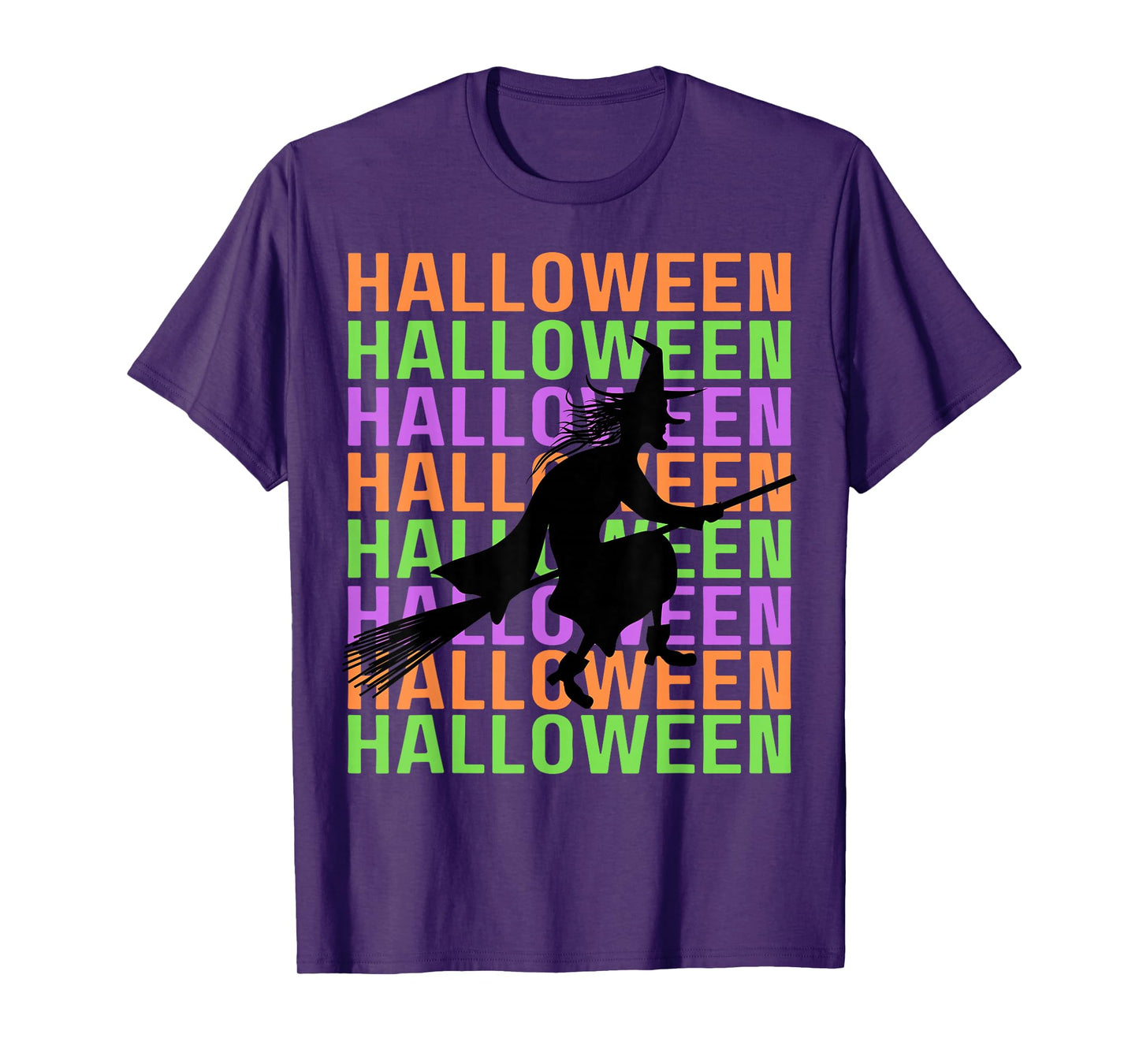 Funny Black Witch Halloween Costume Men Women Kid Girl Boy T-Shirt