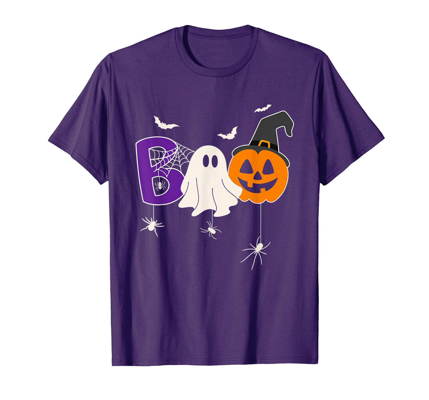Boo Cute Ghost Spooky Witch Pumpkin Halloween Men Women T-Shirt