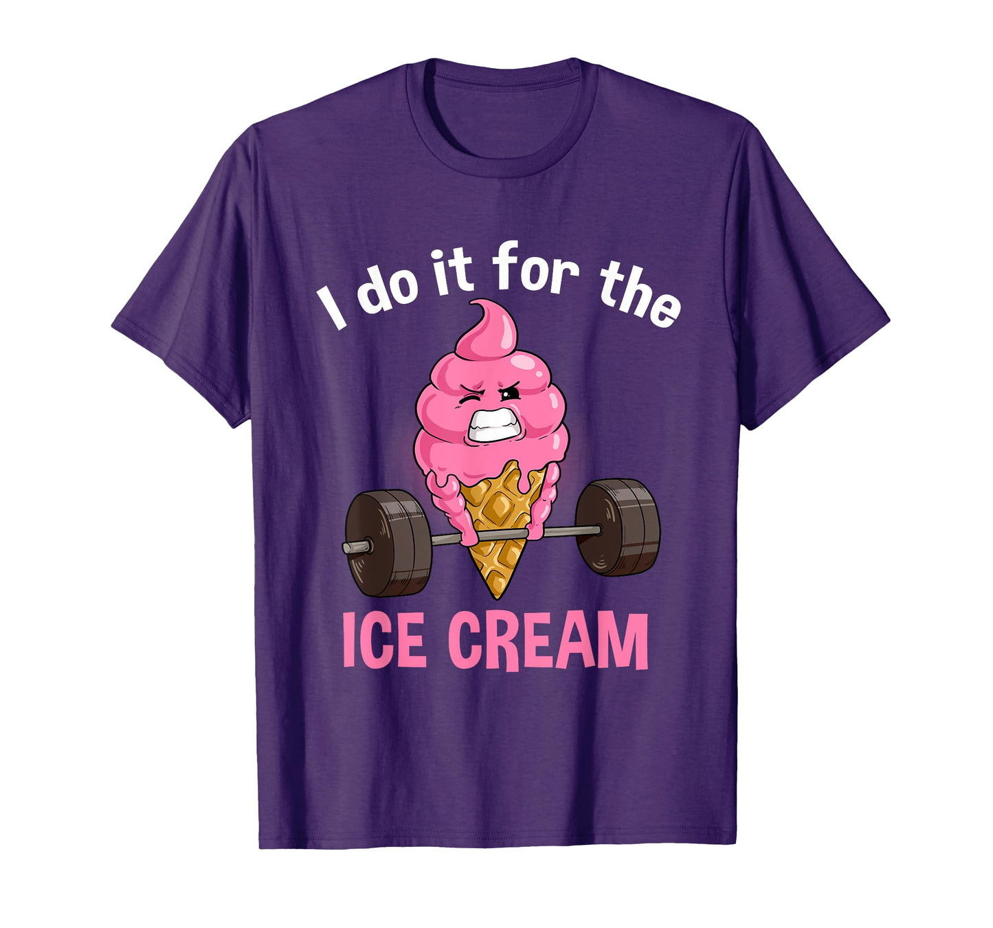 Funny Ice Cream Workout Fitness Muscle Gym Icecream T-Shirt